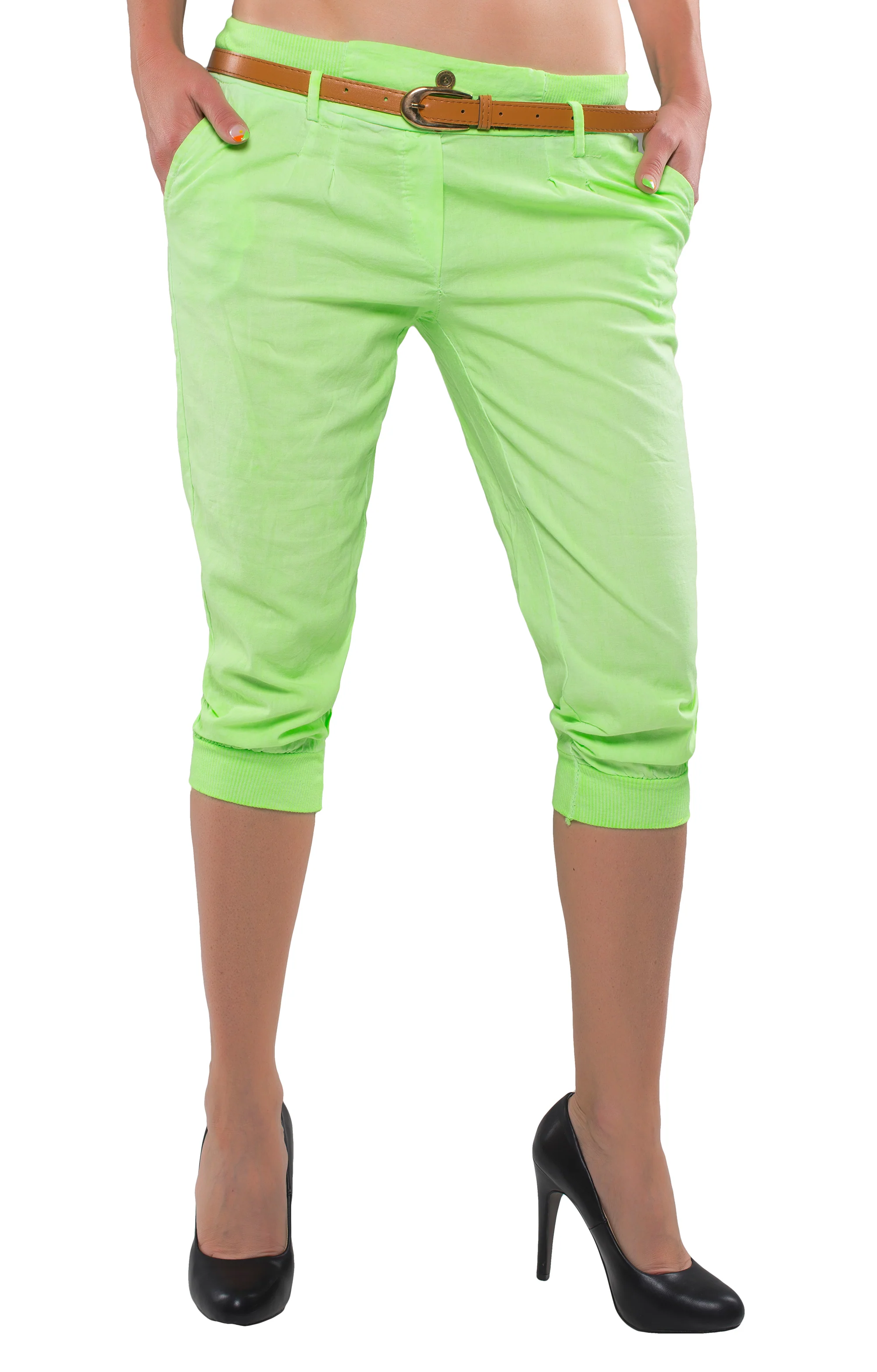 Damen Bermuda Boyfriend Hose 3/4 Capri D-27 - Image 2