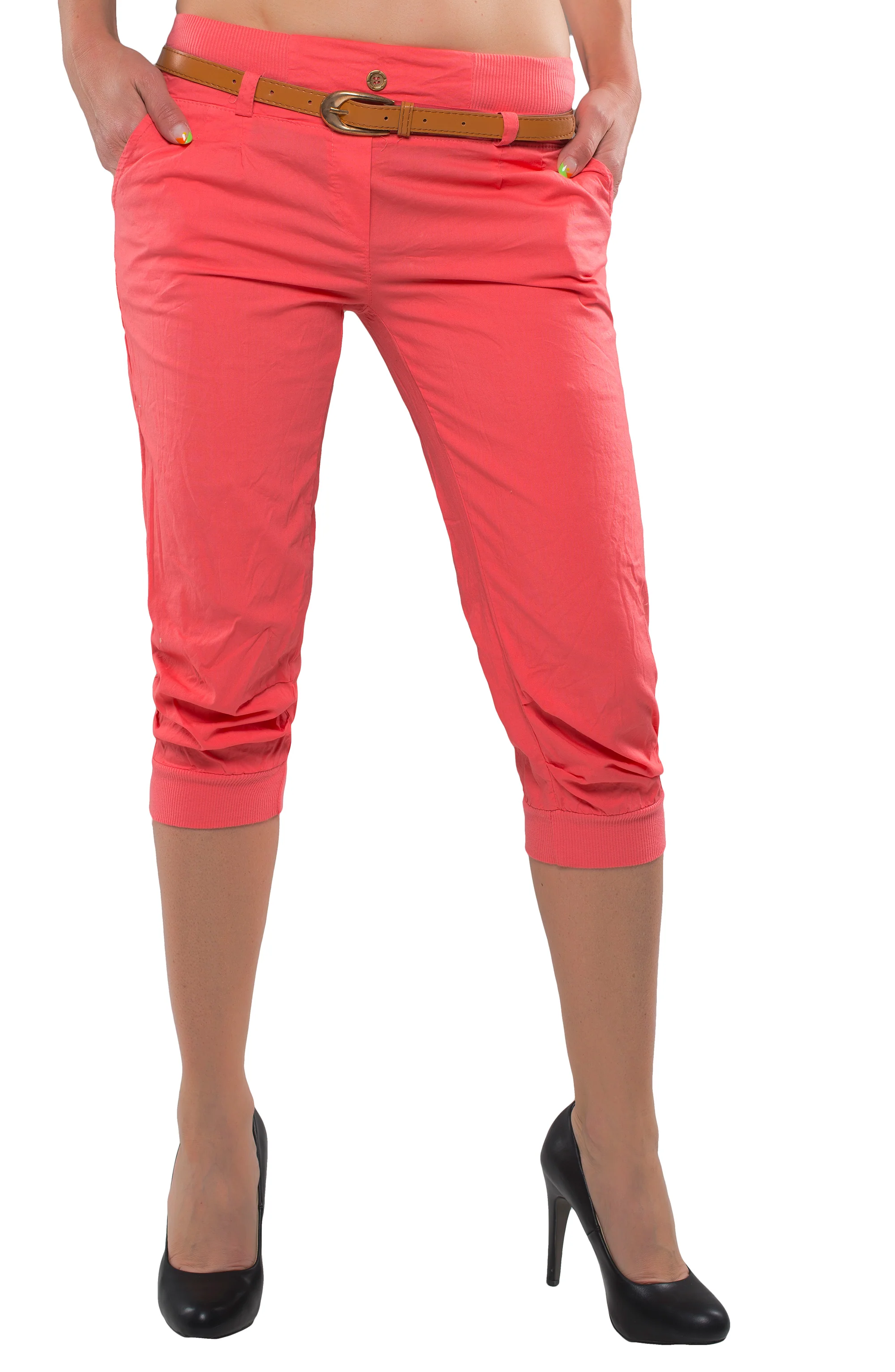 Damen Bermuda Boyfriend Hose 3/4 Capri D-27 - Image 3