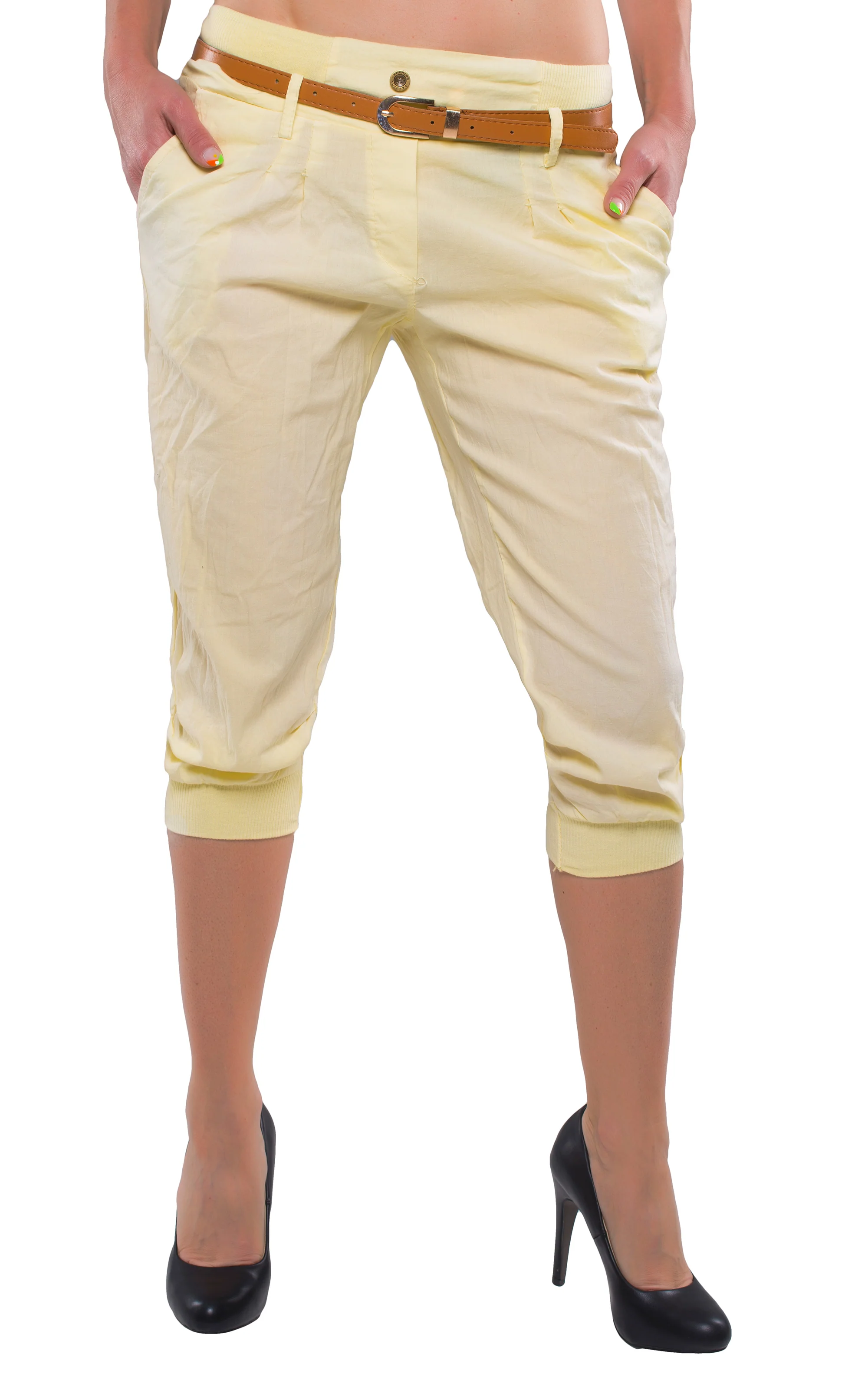 Damen Bermuda Boyfriend Hose 3/4 Capri D-27 - Image 4