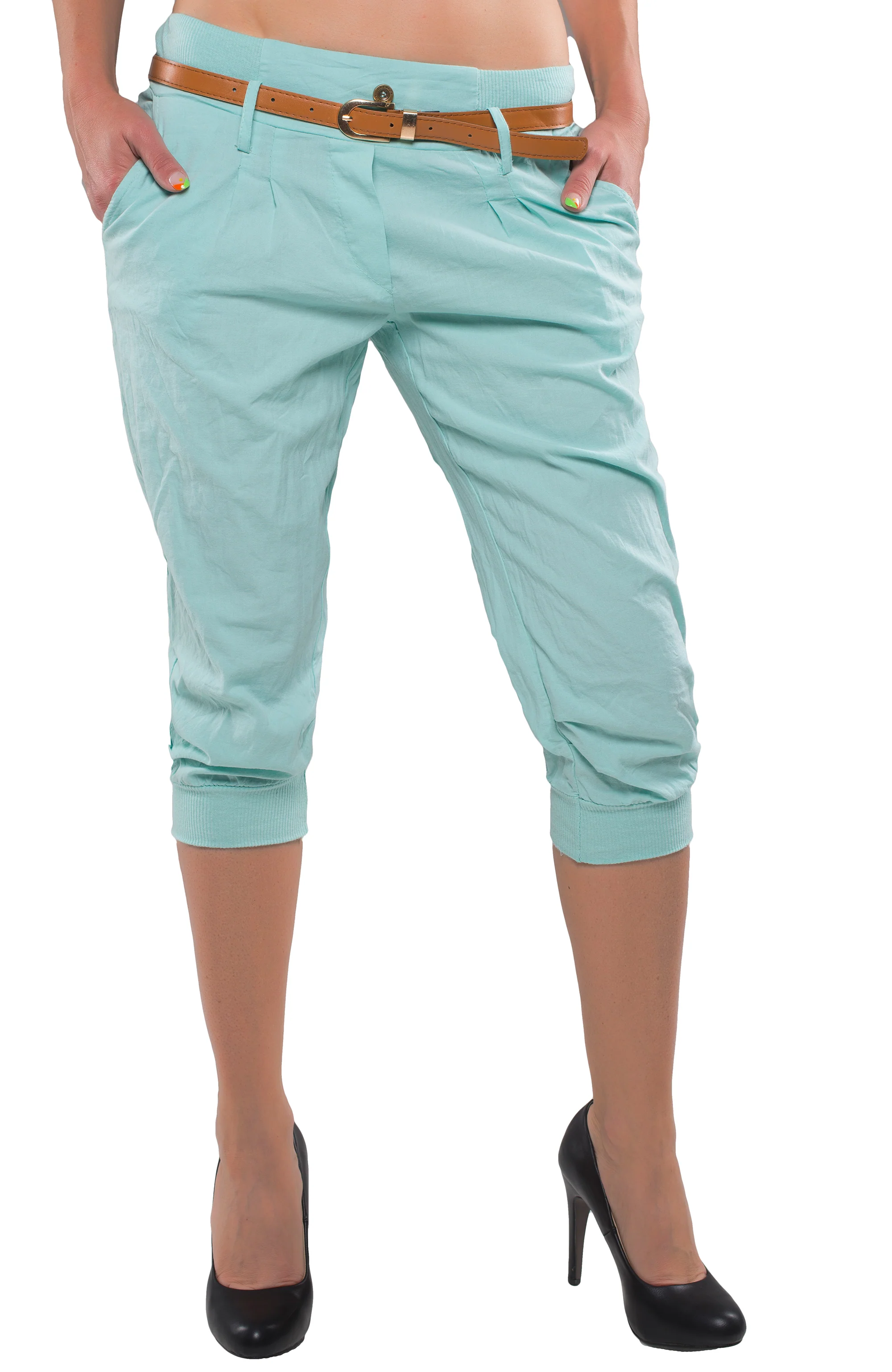 Damen Bermuda Boyfriend Hose 3/4 Capri D-27 - Image 5