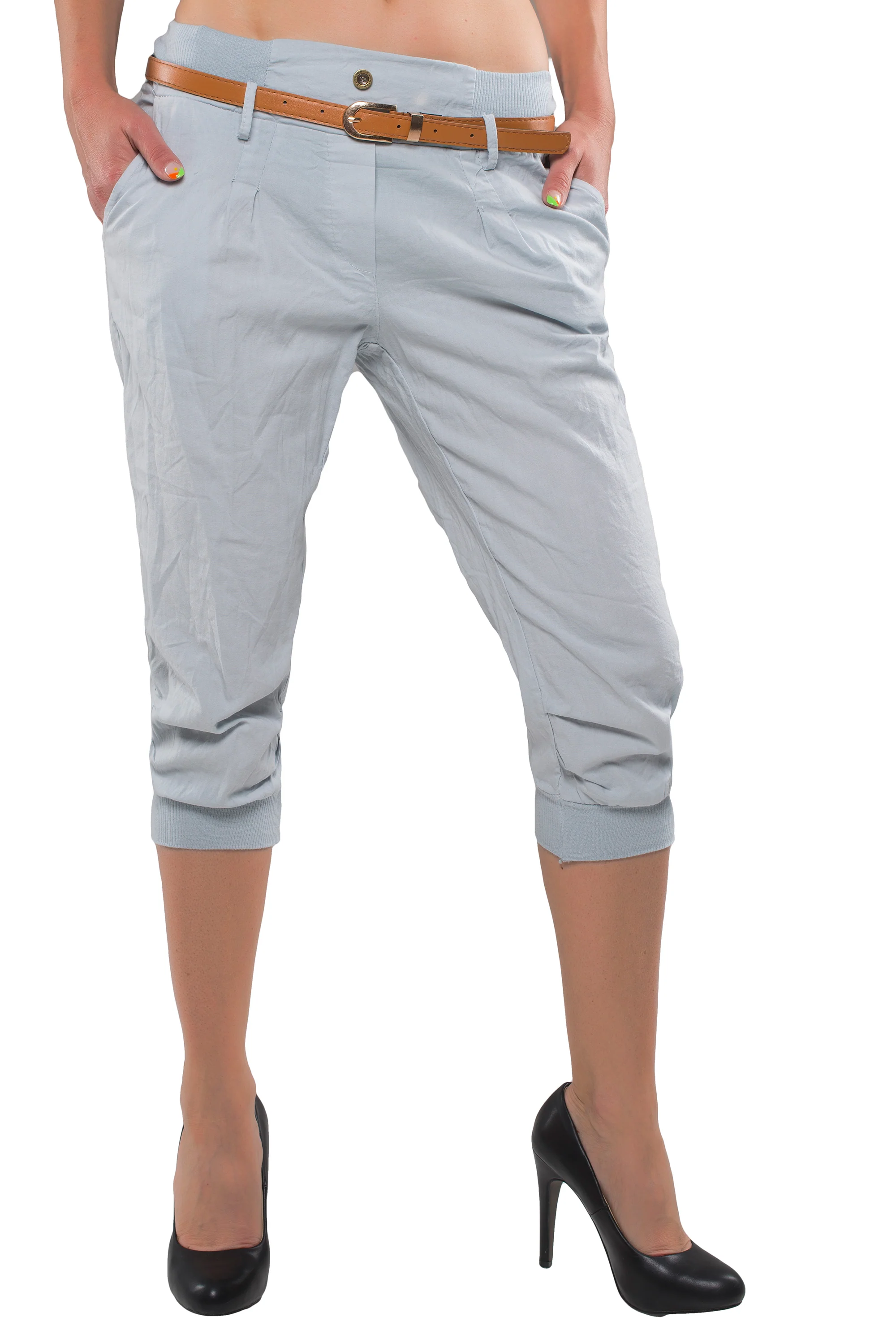Damen Bermuda Boyfriend Hose 3/4 Capri D-27 - Image 7
