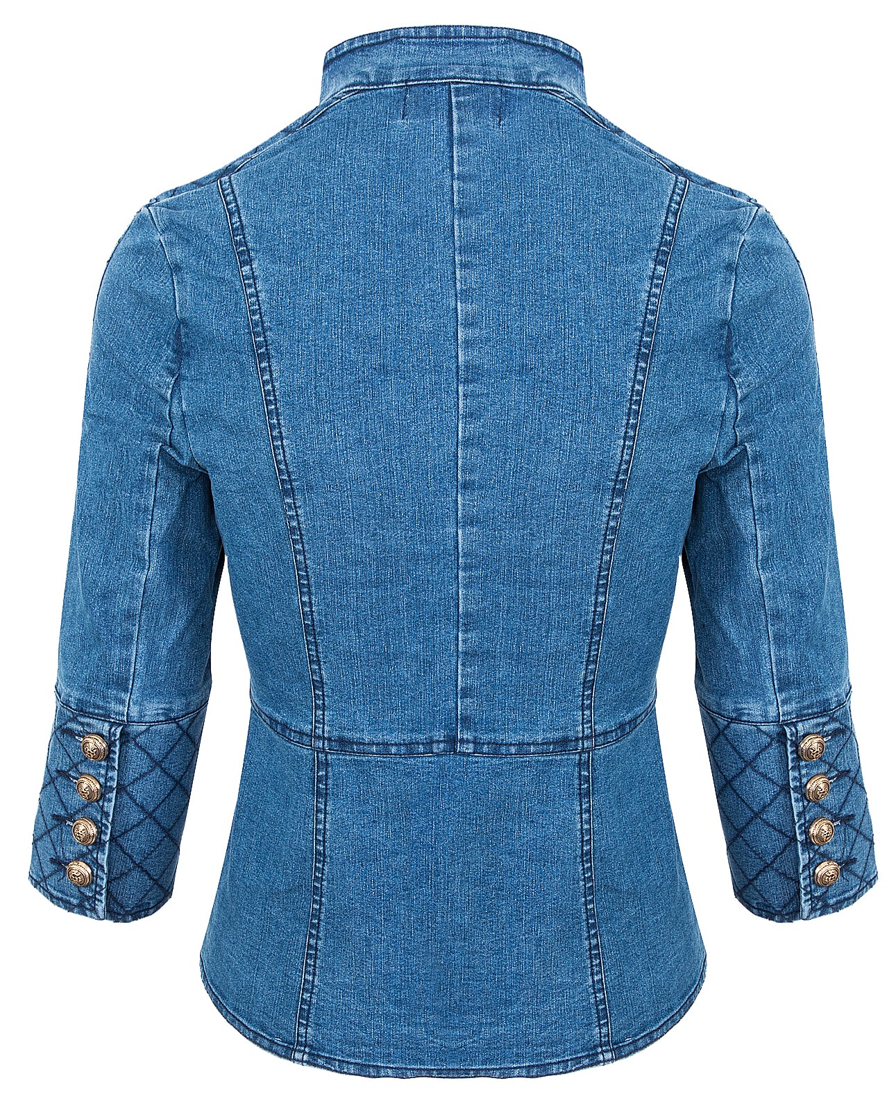 Damen Blazer Jeansjacke Admiral-Style Blau D-354 - Image 3