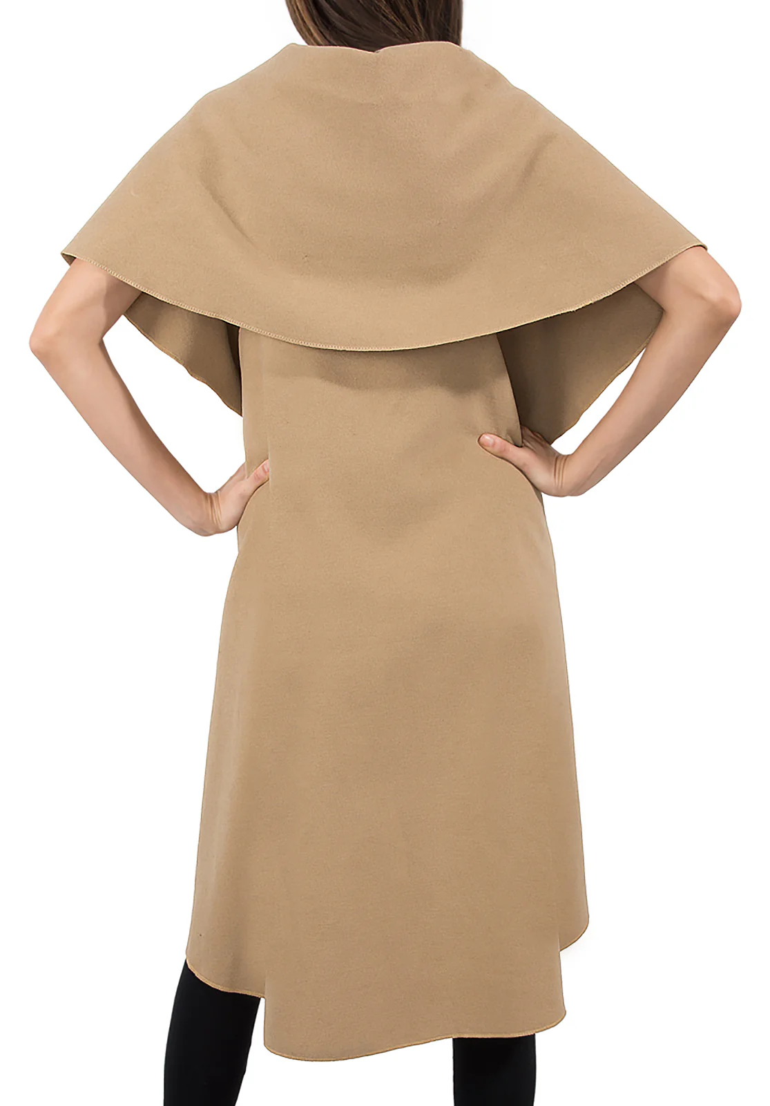 Damen Blogger Wasserfall Kragen Mantel D-150 - Image 3