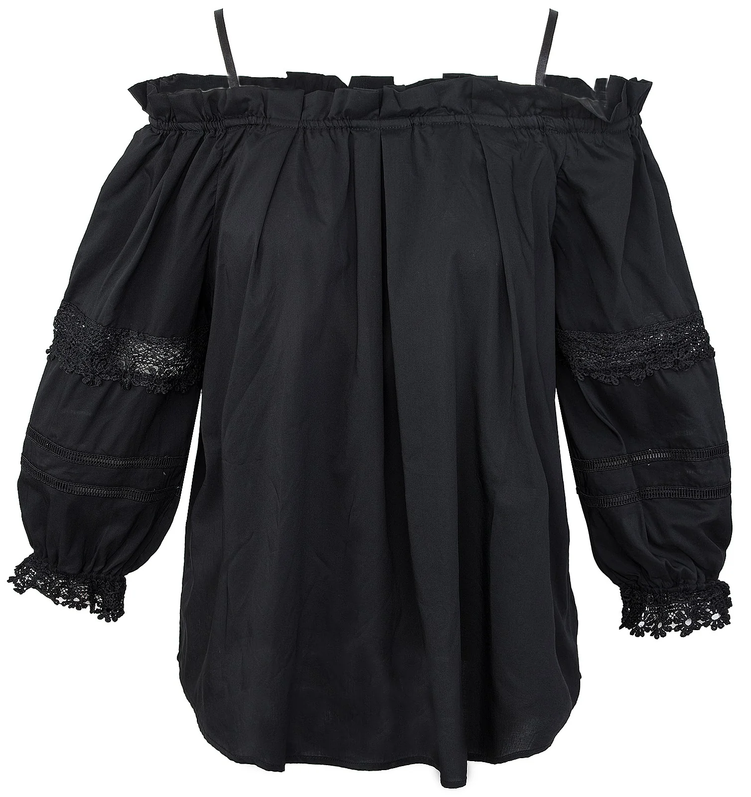 Damen Bluse Shirt Top mit Rüschen D-322