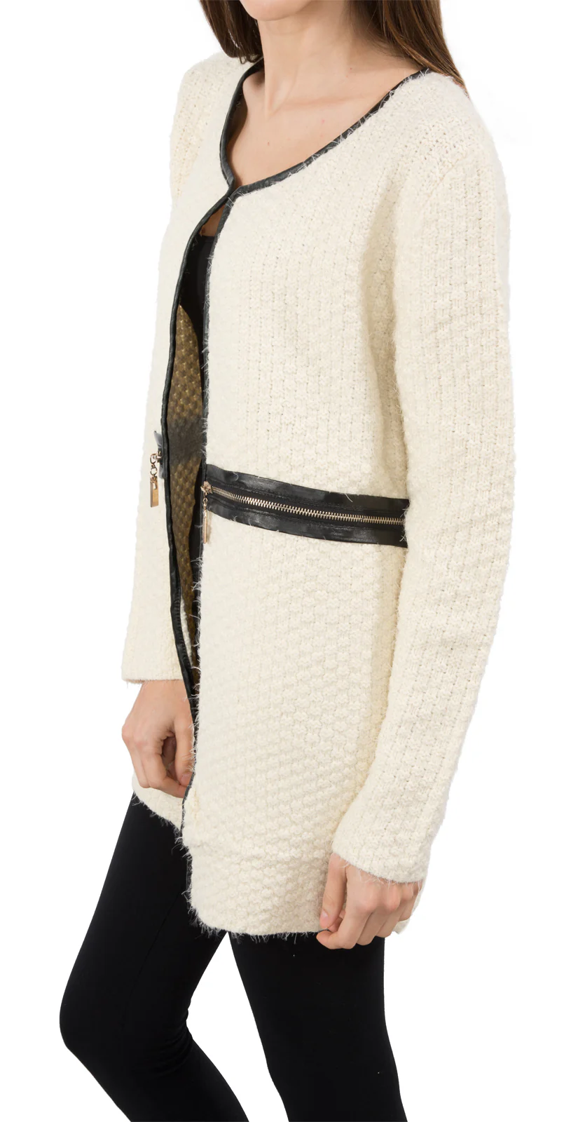 Damen Cardigan Strickjacke One Size D-337 - Image 3