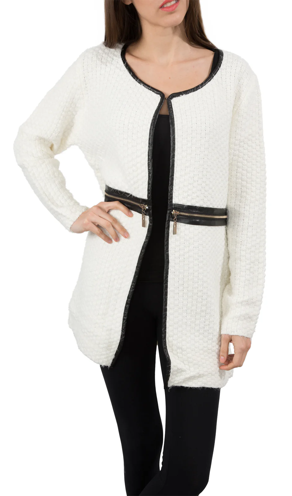 Damen Cardigan Strickjacke One Size D-337 - Image 5