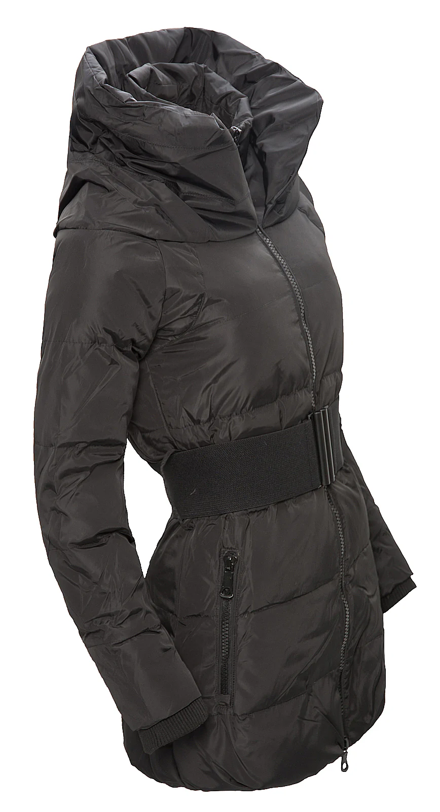 Damen Daunenjacke Steppmantel mit Gürtel D-115 - Image 3