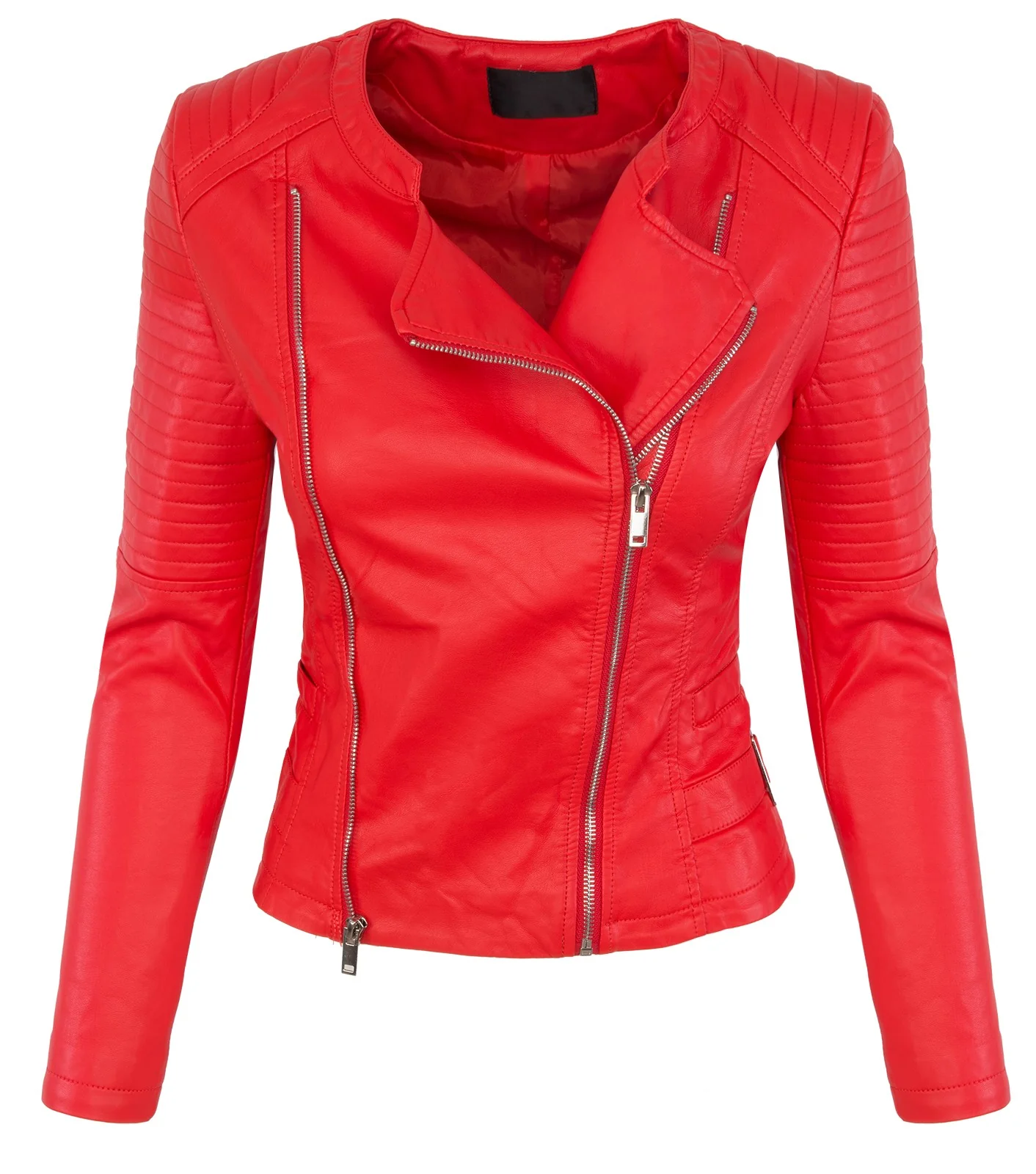 Damen Kunstleder Jacke Biker-Style D-392 - Image 5