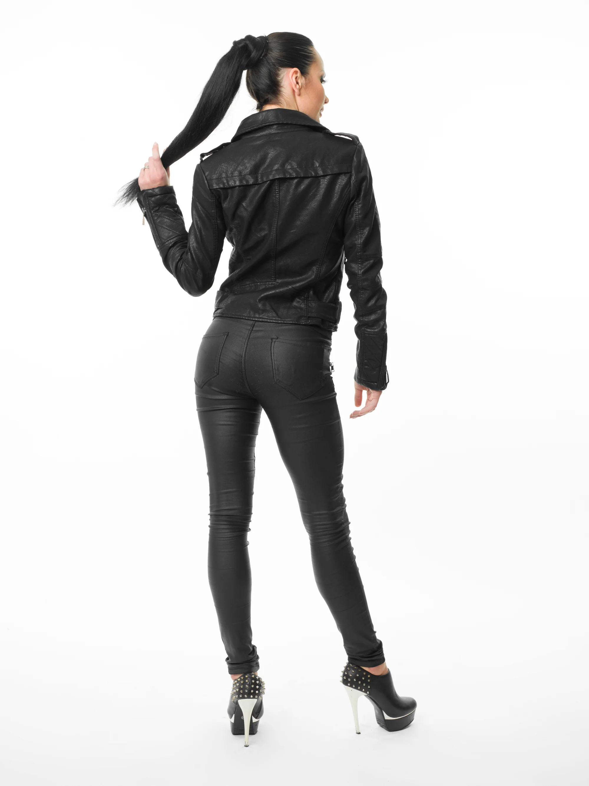 Damen Kunstleder Jacke Vegan D-17 - Image 8