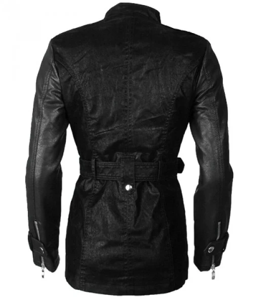 Damen Kunstleder Mantel Wildleder-Optik D-13 - Image 3