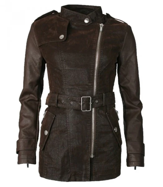 Damen Kunstleder Mantel Wildleder-Optik D-13 - Image 5