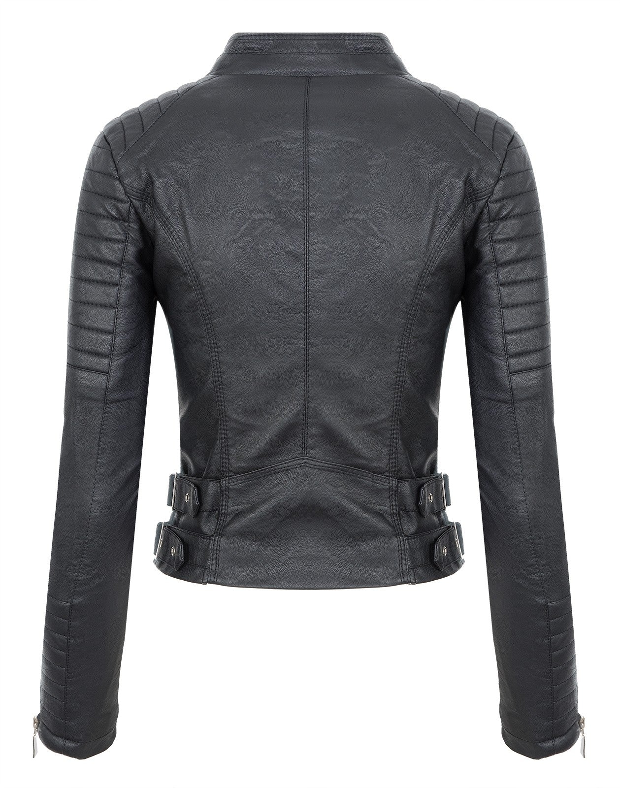 Damen Kunstlederjacke Biker-Style D-276 - Image 14