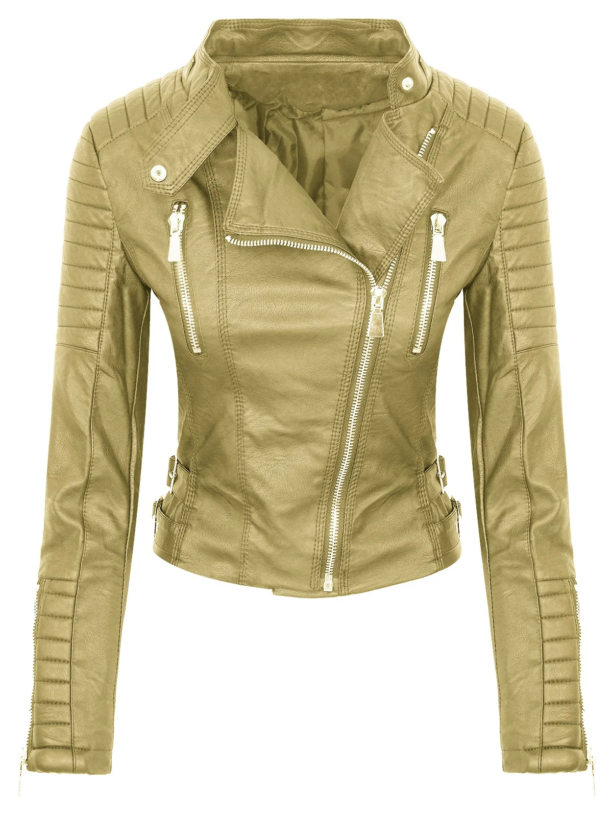 Damen Kunstlederjacke Biker-Style D-276 - Image 5