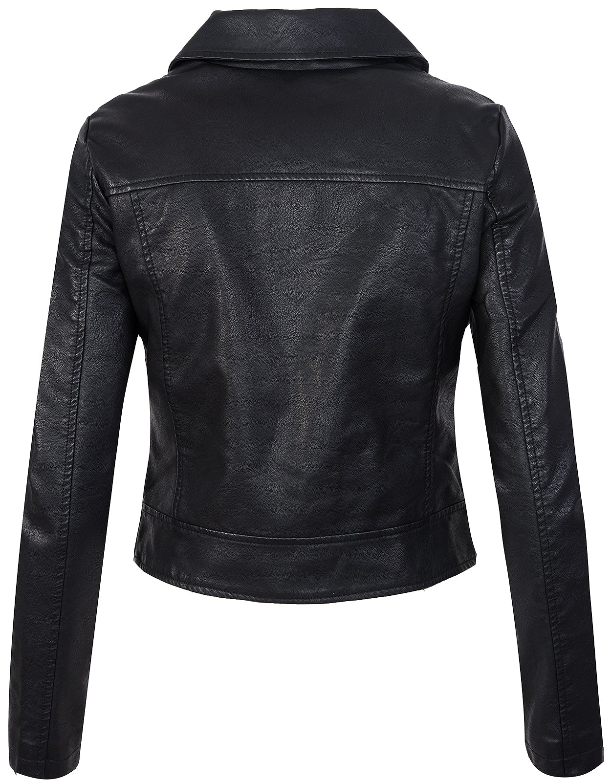 Damen Kunstlederjacke Biker-Style Reverskragen D-271 - Image 14