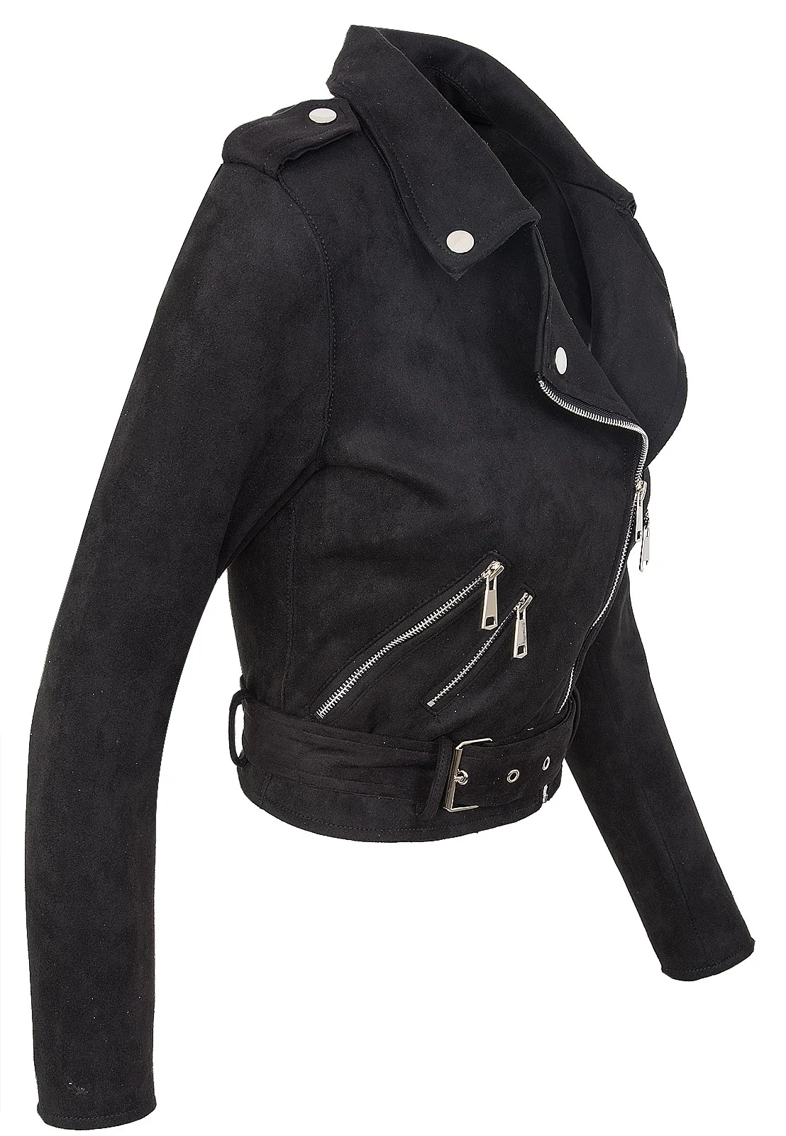 Damen Kunstlederjacke in Wildleder-Optik D-315 - Image 11