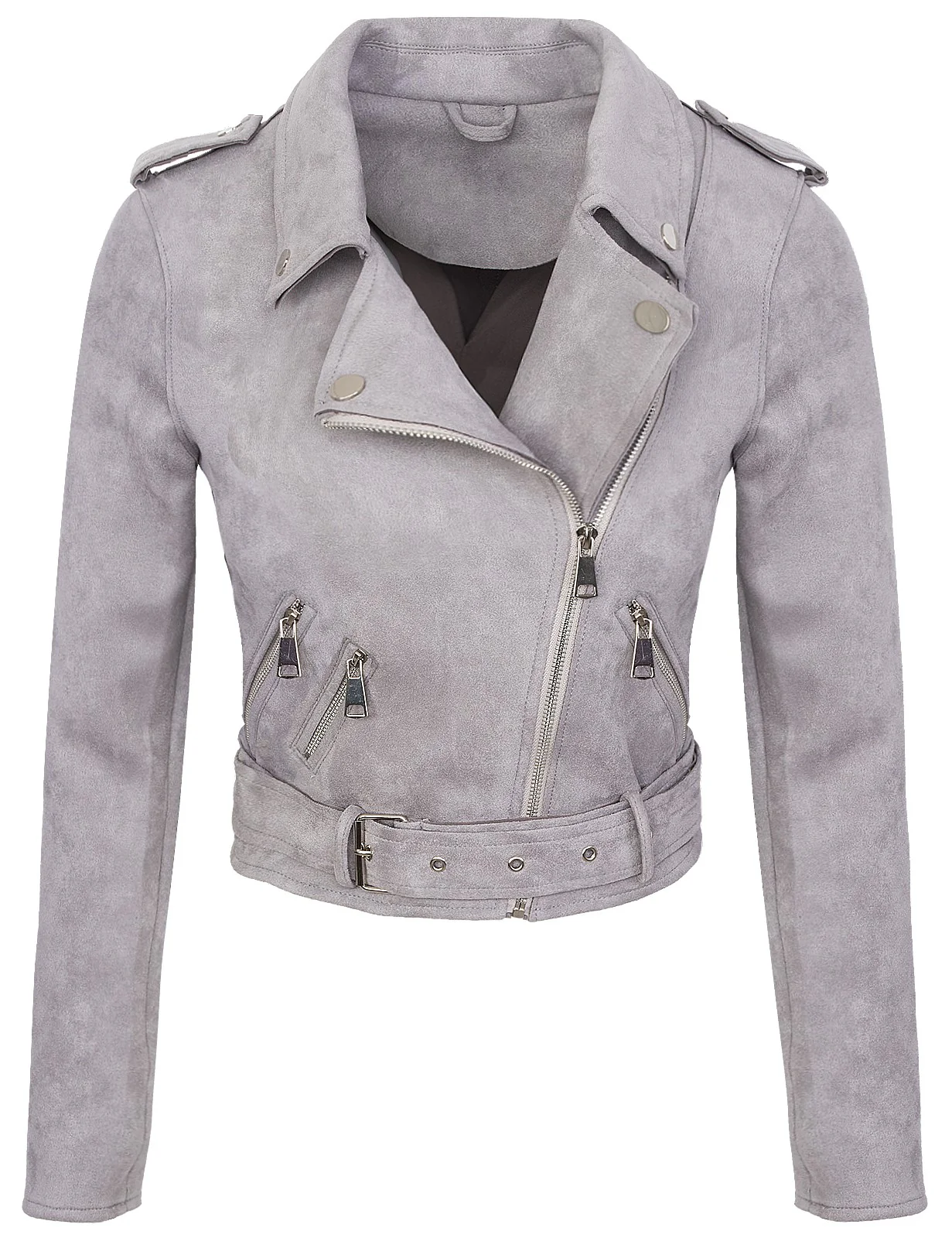Damen Kunstlederjacke in Wildleder-Optik D-315 - Image 6