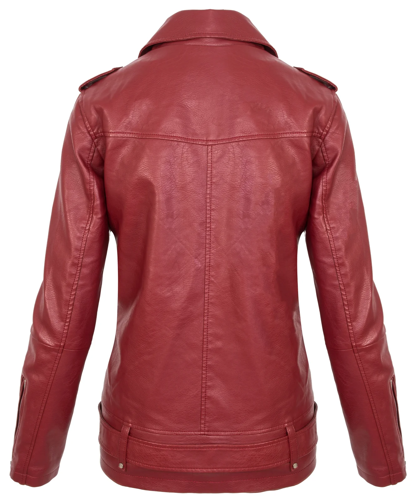 Damen Kunstlederjacke mit Gürtel D-363 - Image 7