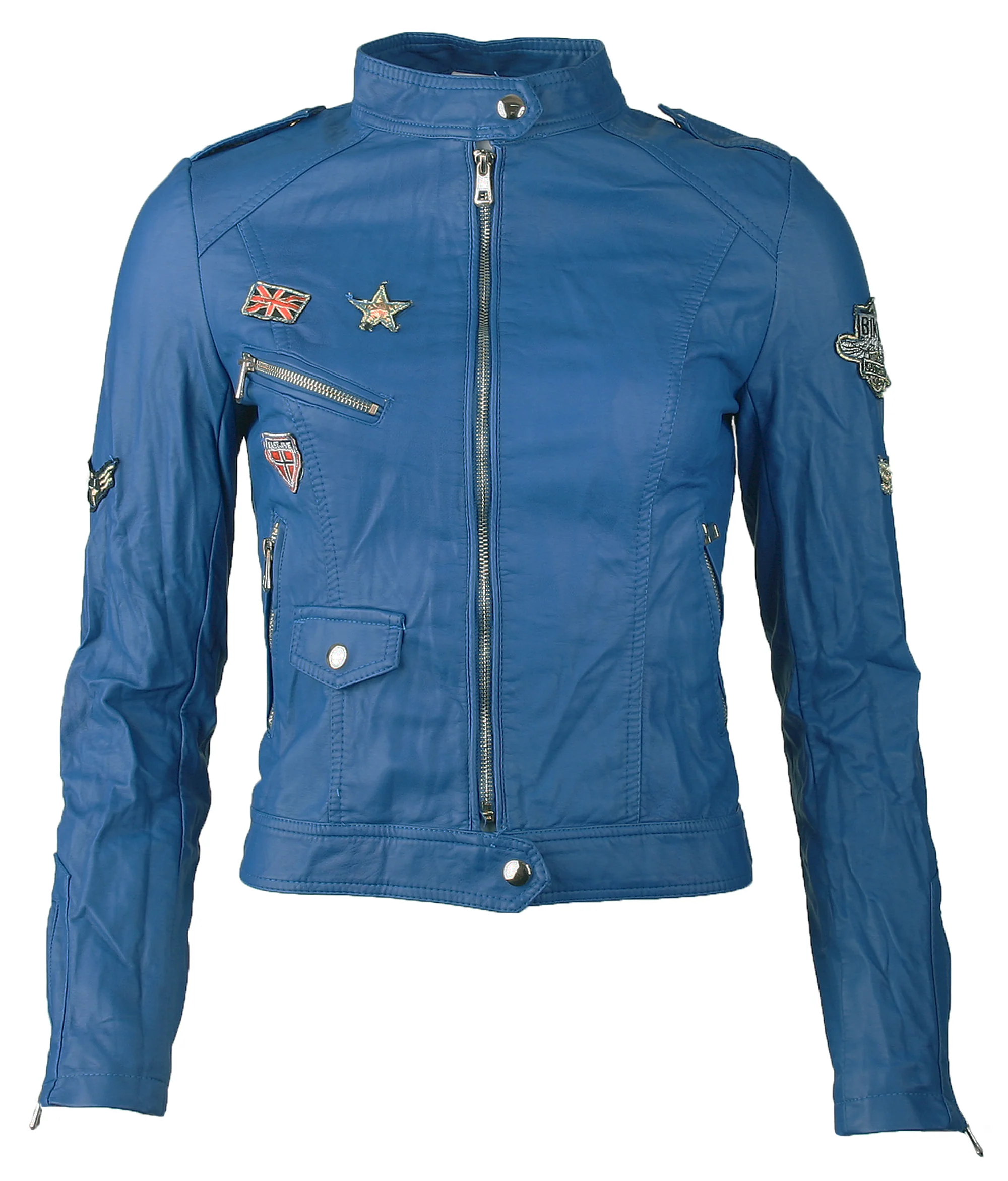 Damen Kunstlederjacke mit Paisley-Muster D-22 - Image 2