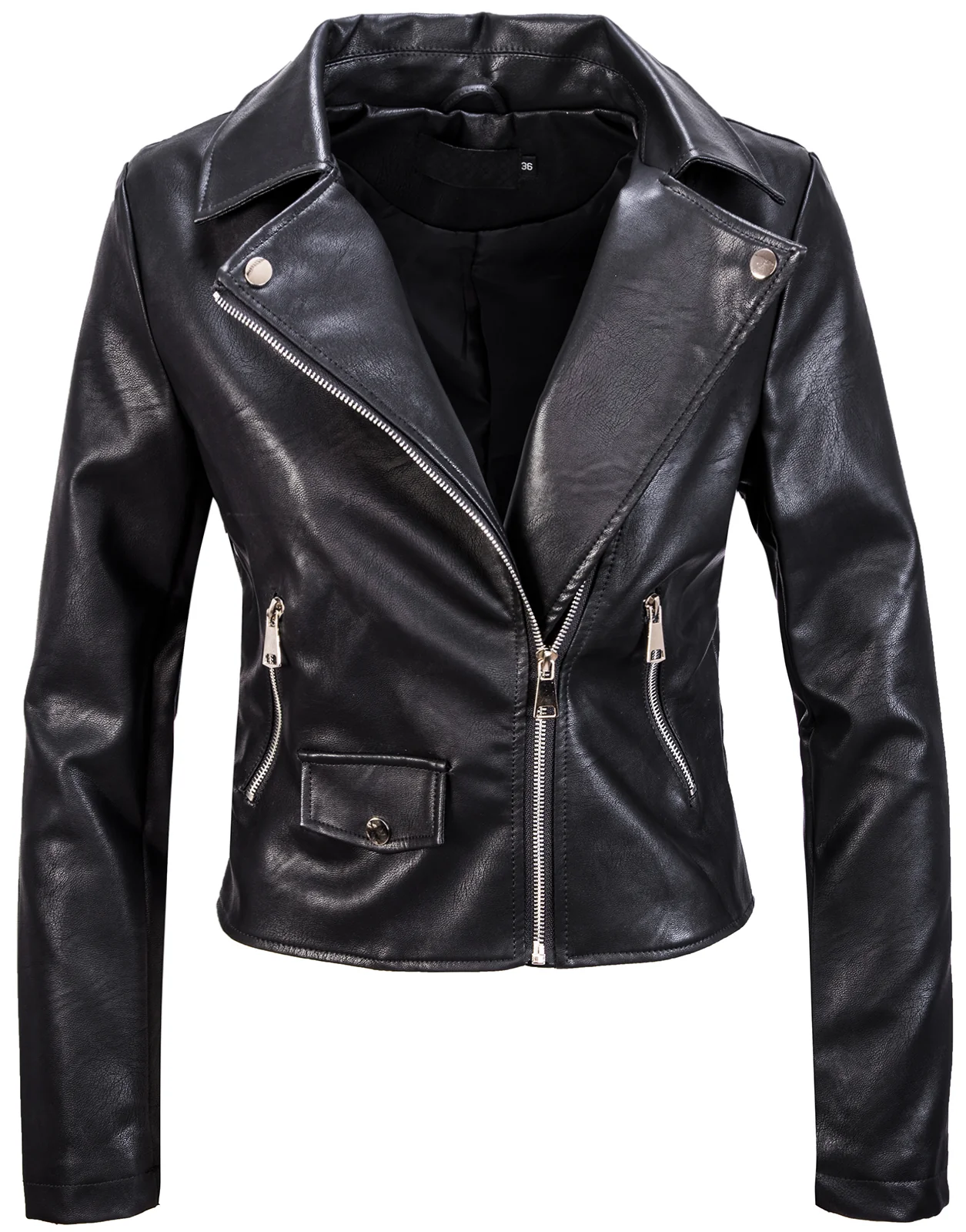 Damen Kunstlederjacke mit Print D-414 - Image 3
