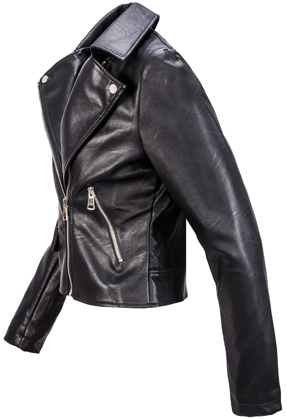 Damen Kunstlederjacke mit Print D-414 - Image 4