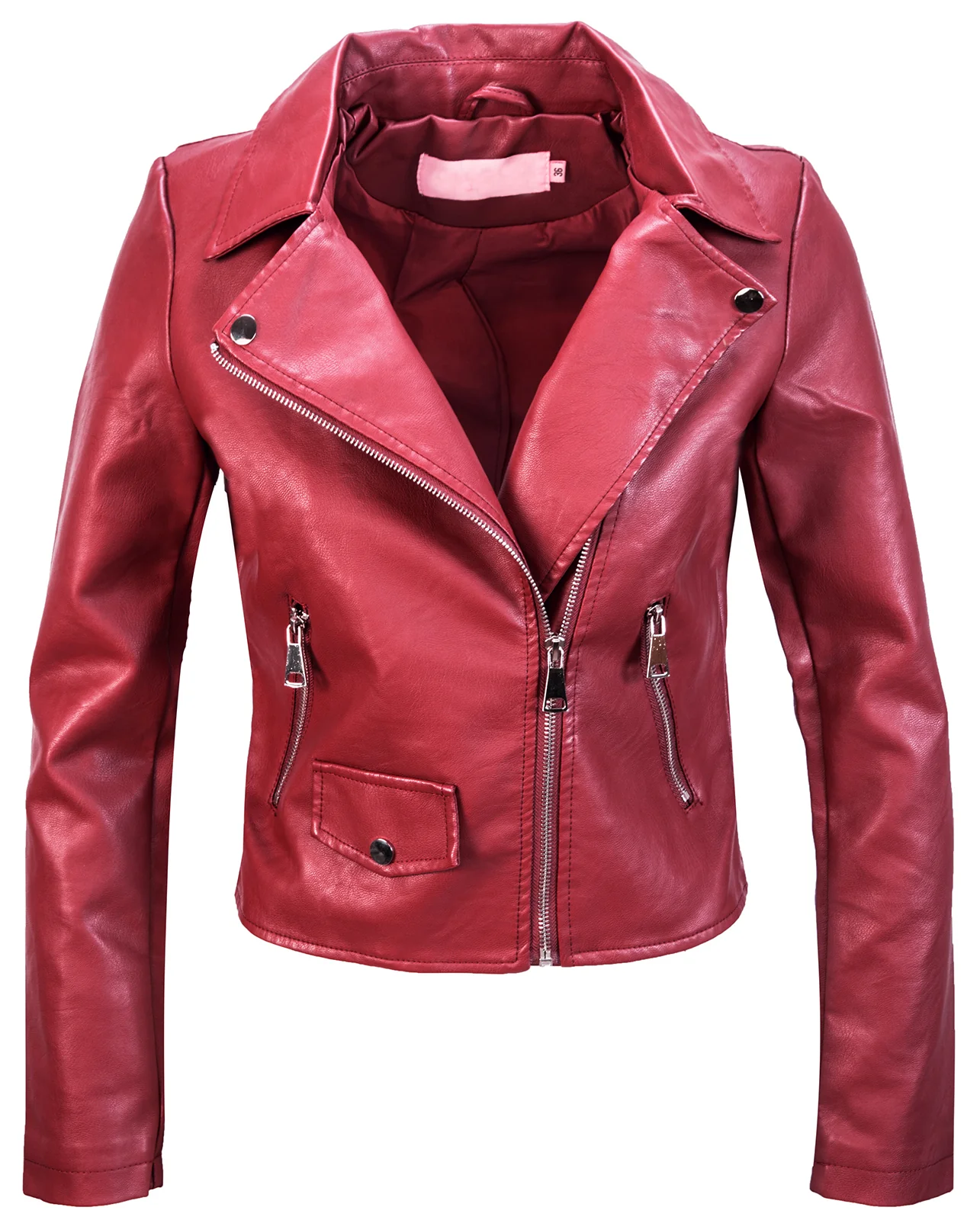 Damen Kunstlederjacke mit Print D-414 - Image 7