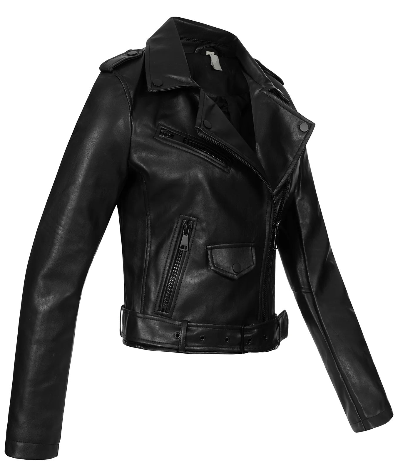 Damen Kunstlederjacke mit Reverskragen D-438 - Image 3