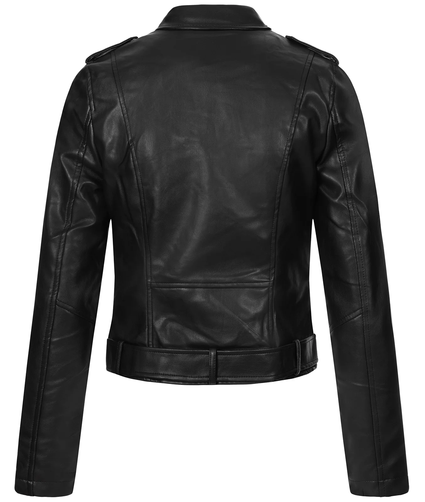 Damen Kunstlederjacke mit Reverskragen D-438 - Image 4