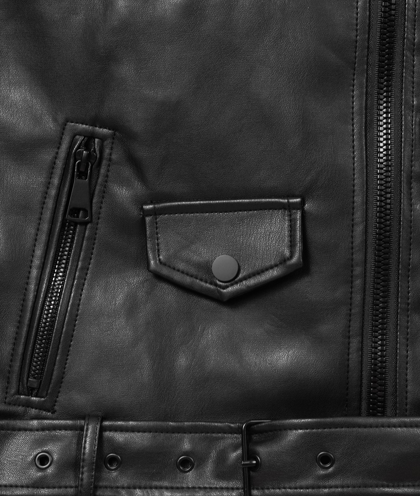 Damen Kunstlederjacke mit Reverskragen D-438 - Image 5