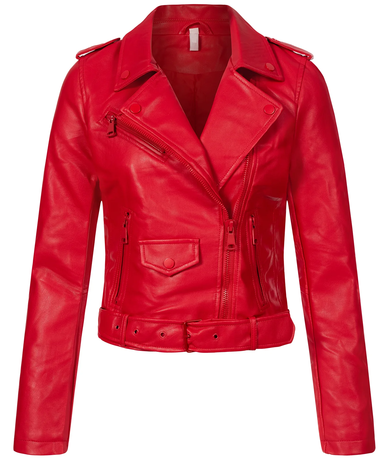 Damen Kunstlederjacke mit Reverskragen D-438 - Image 6
