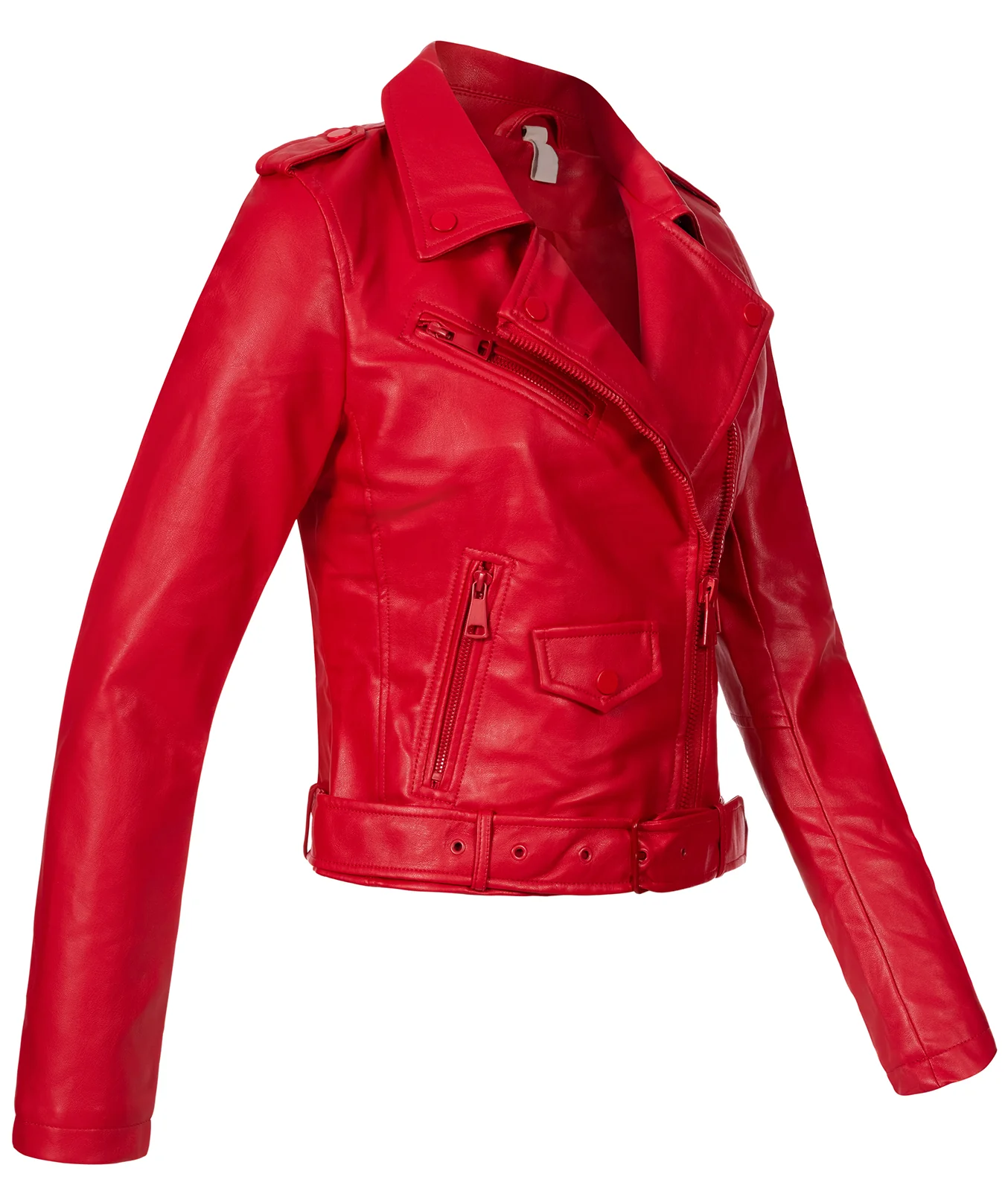 Damen Kunstlederjacke mit Reverskragen D-438 - Image 7