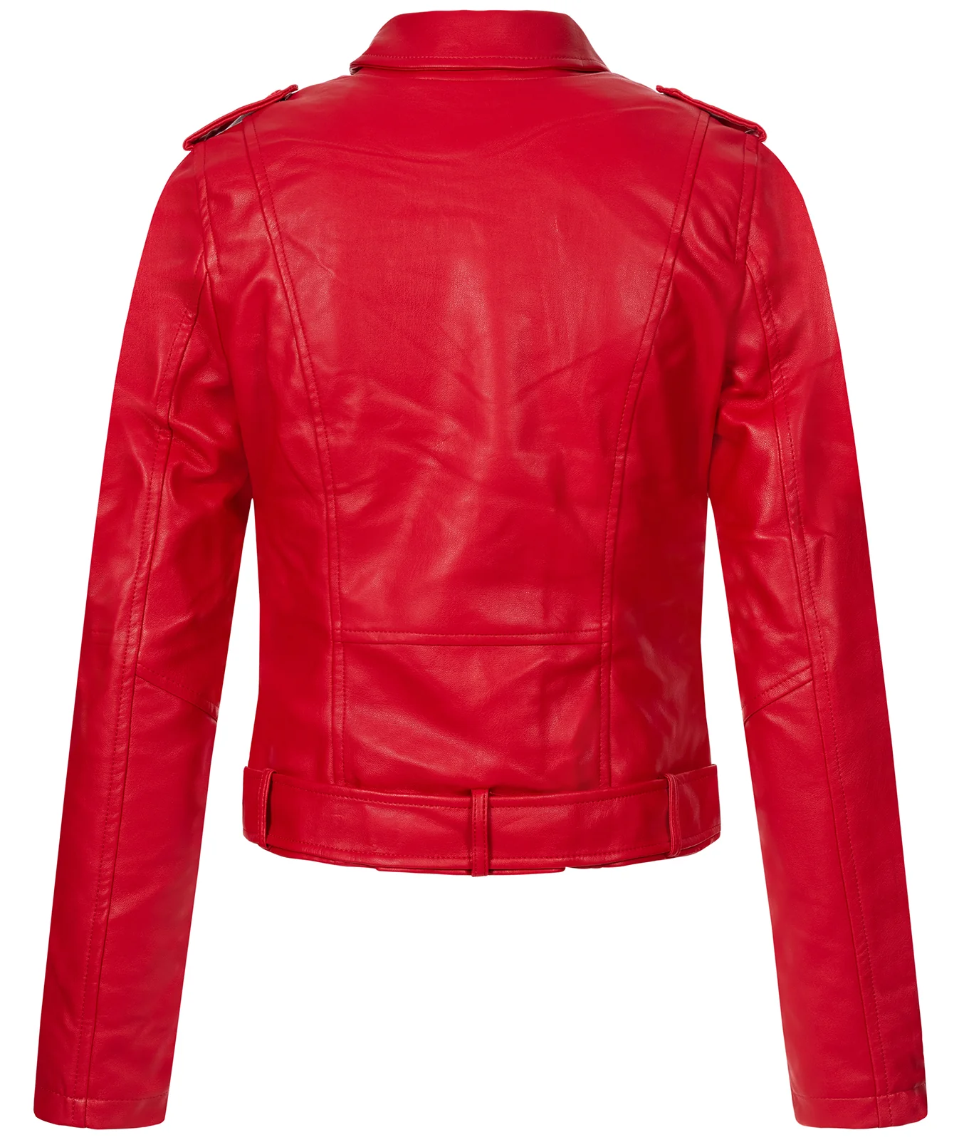 Damen Kunstlederjacke mit Reverskragen D-438 - Image 8