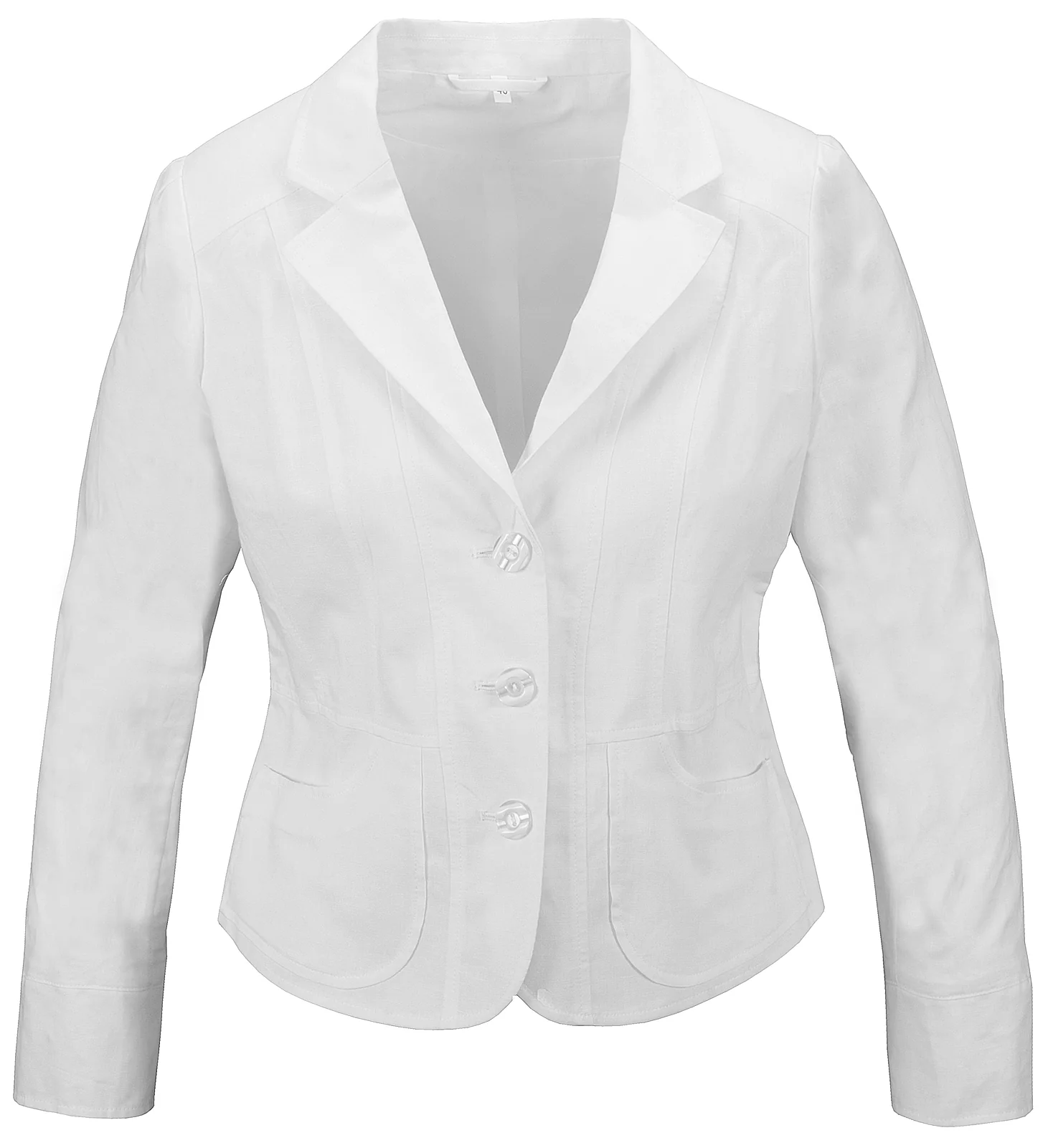 Damen Leinen Blazer Business Jacke D-420 - Image 2