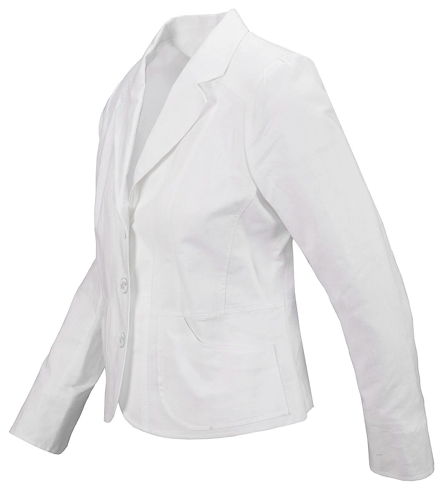 Damen Leinen Blazer Business Jacke D-420 - Image 3