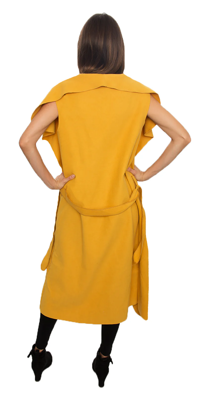 Damen Mantel Wasserfall Kragen Blogger One Size D-58 - Image 16
