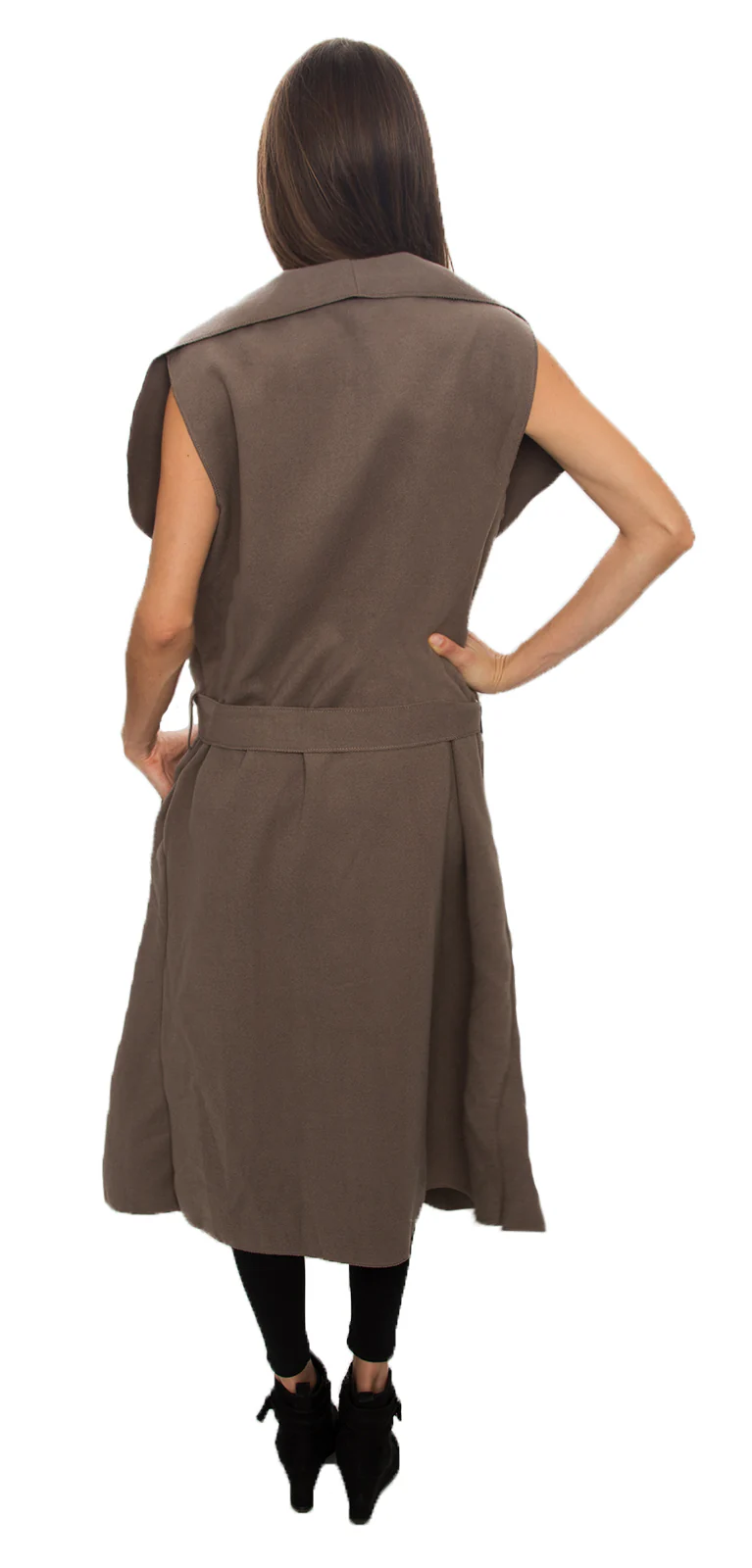 Damen Mantel Wasserfall Kragen Blogger One Size D-58 - Image 8