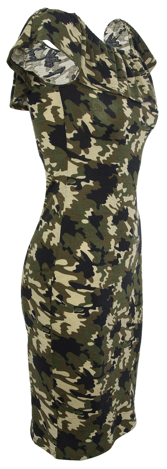 Damen Midikleid Sommer Kleid Camouflage D-331 - Image 3