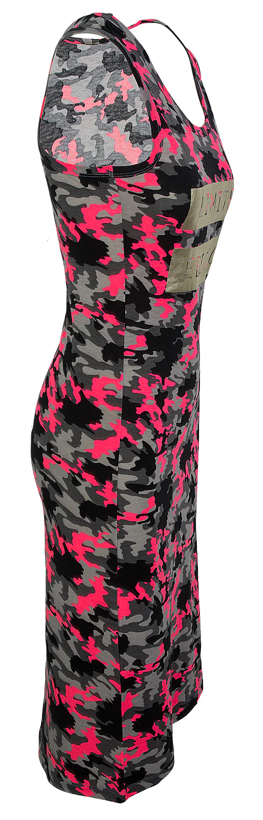 Damen Midikleid Sommer Kleid Camouflage D-333 - Image 3