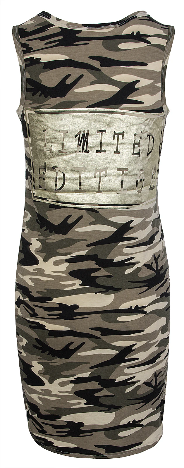 Damen Midikleid Sommer Kleid Camouflage D-333 - Image 5
