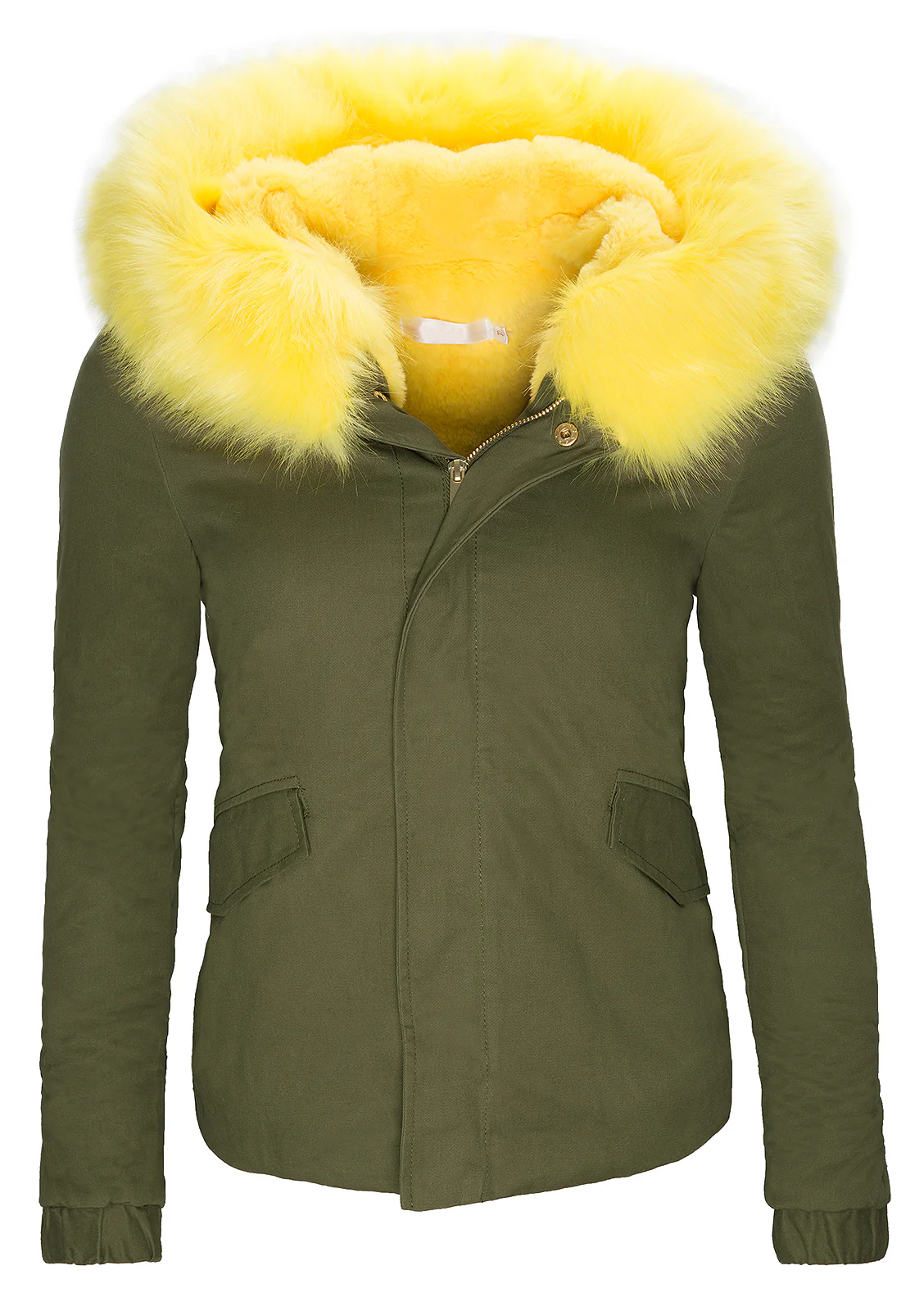 Damen Parka Winterjacke mit Teddy-Futter D-127