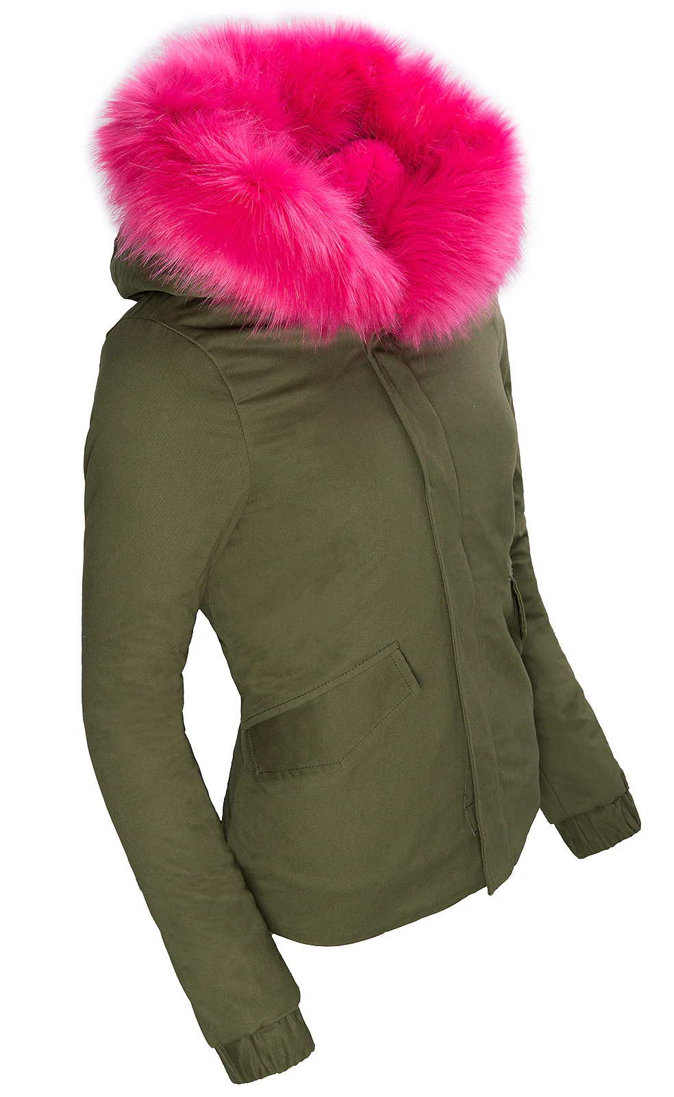 Damen Parka Winterjacke mit Teddy-Futter D-127 - Image 4