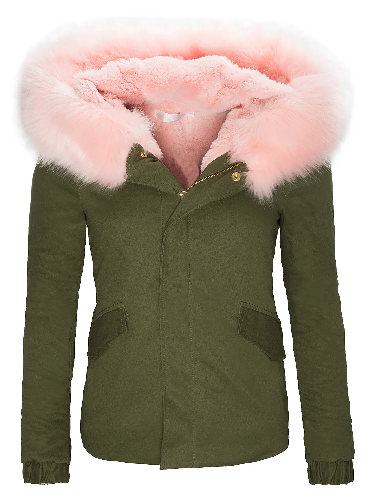 Damen Parka Winterjacke mit Teddy-Futter D-127 - Image 6