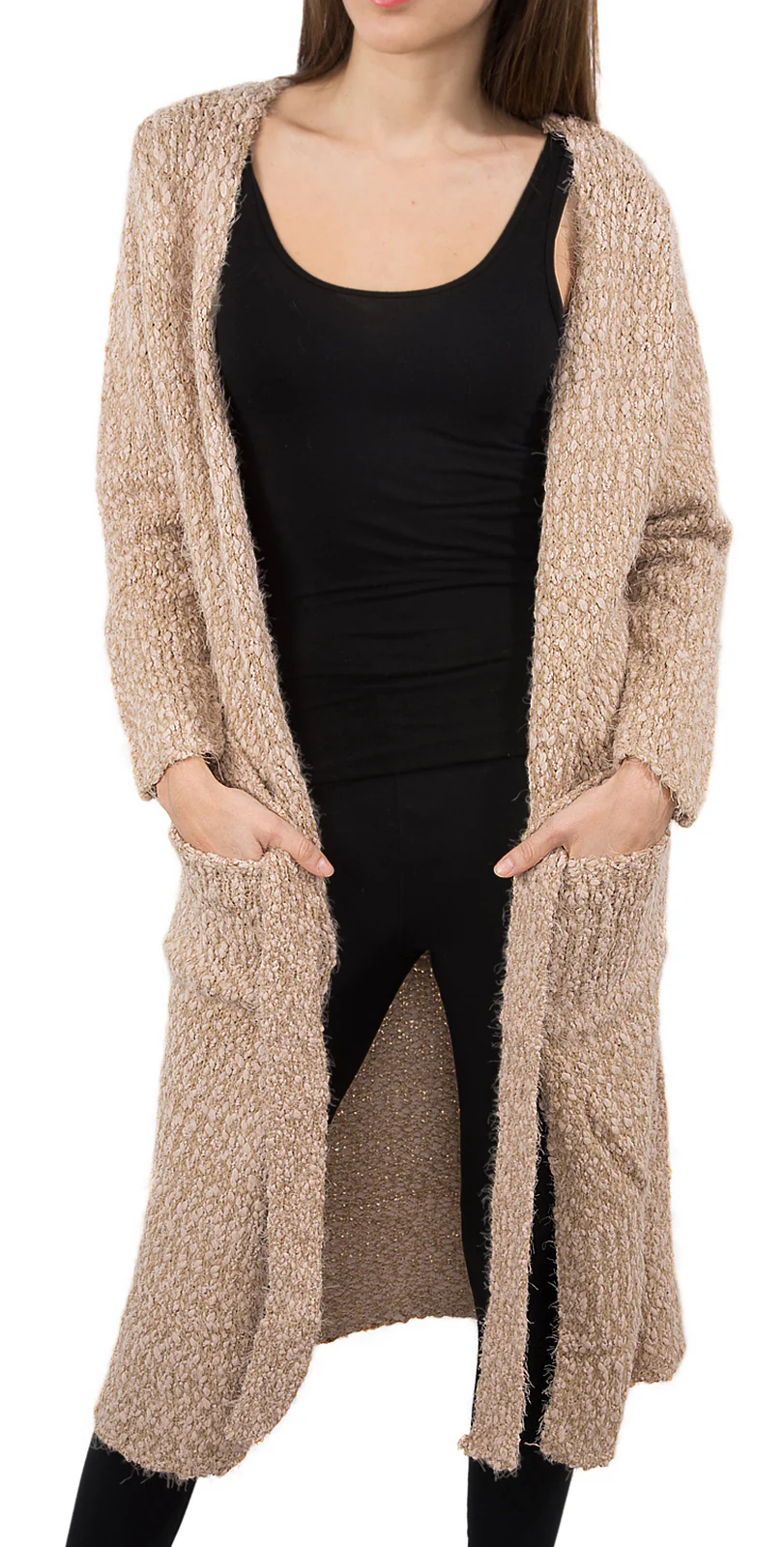 Damen Strickjacke Pullover lange One Size D-142 - Image 4