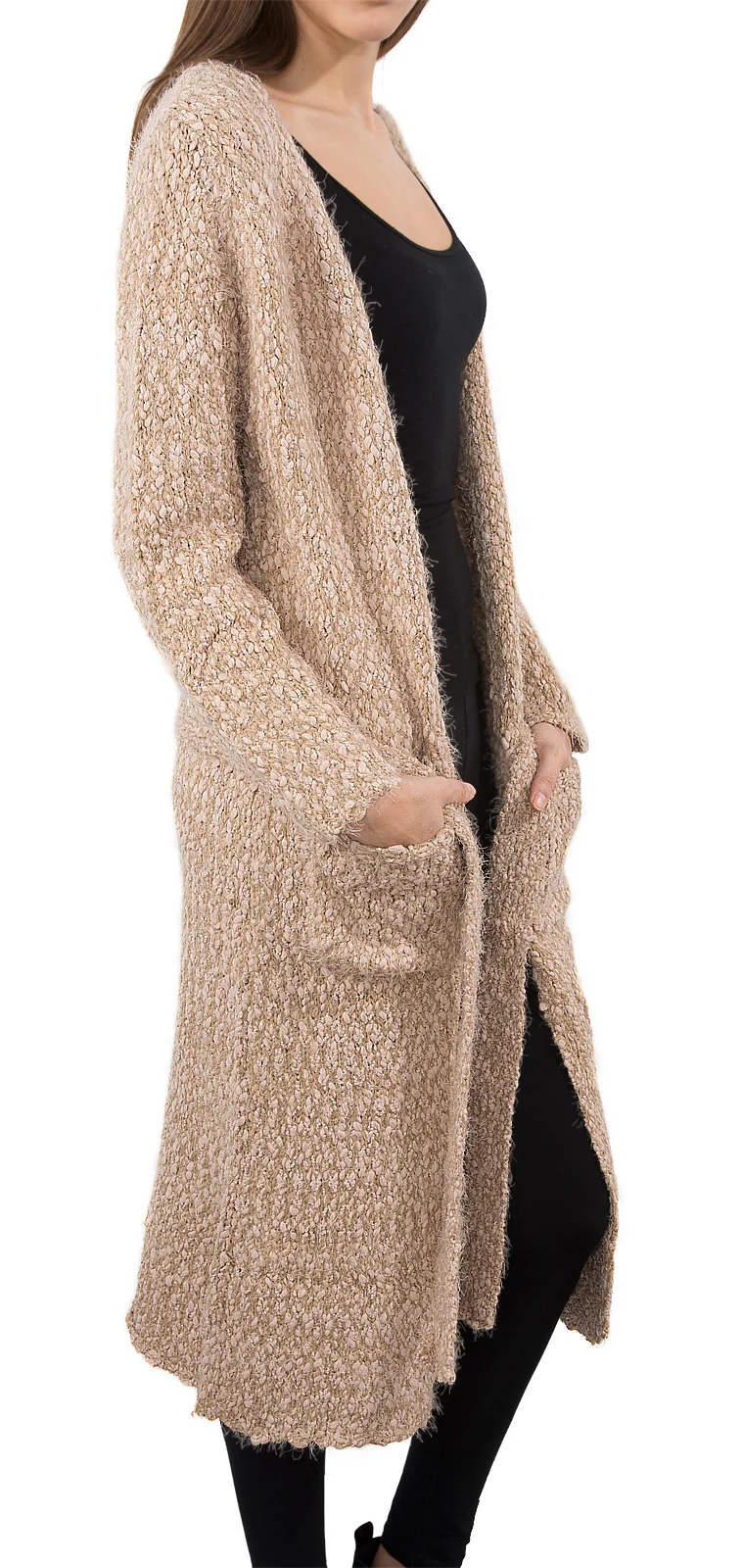 Damen Strickjacke Pullover lange One Size D-142 - Image 5