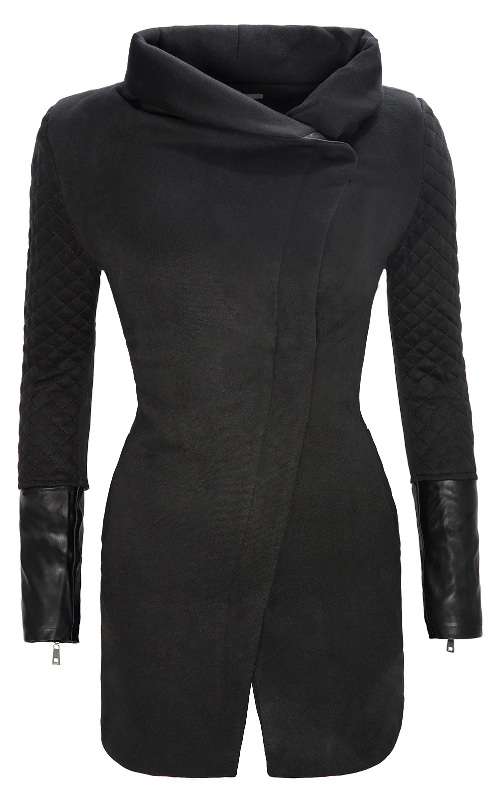 Damen Übergangsjacke Mantel mit Stehkragen D-125 - Image 4