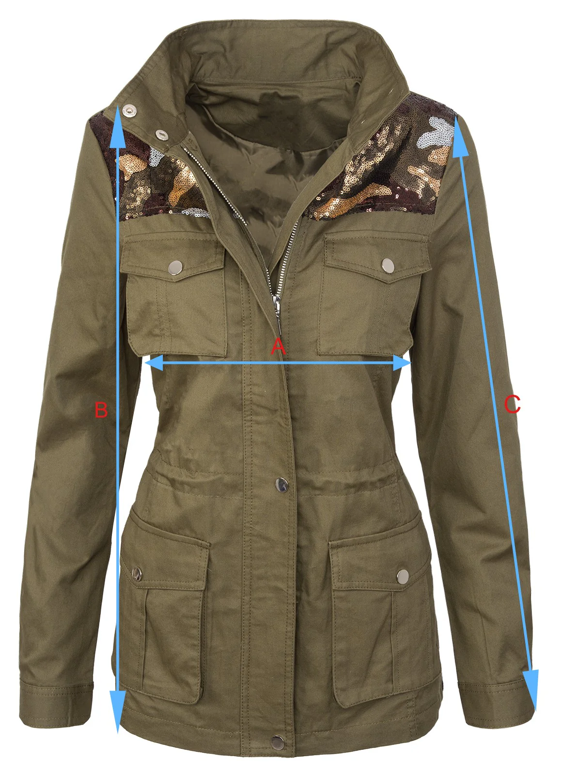 Damen Übergangsjacke mit Print D-290 - Image 4