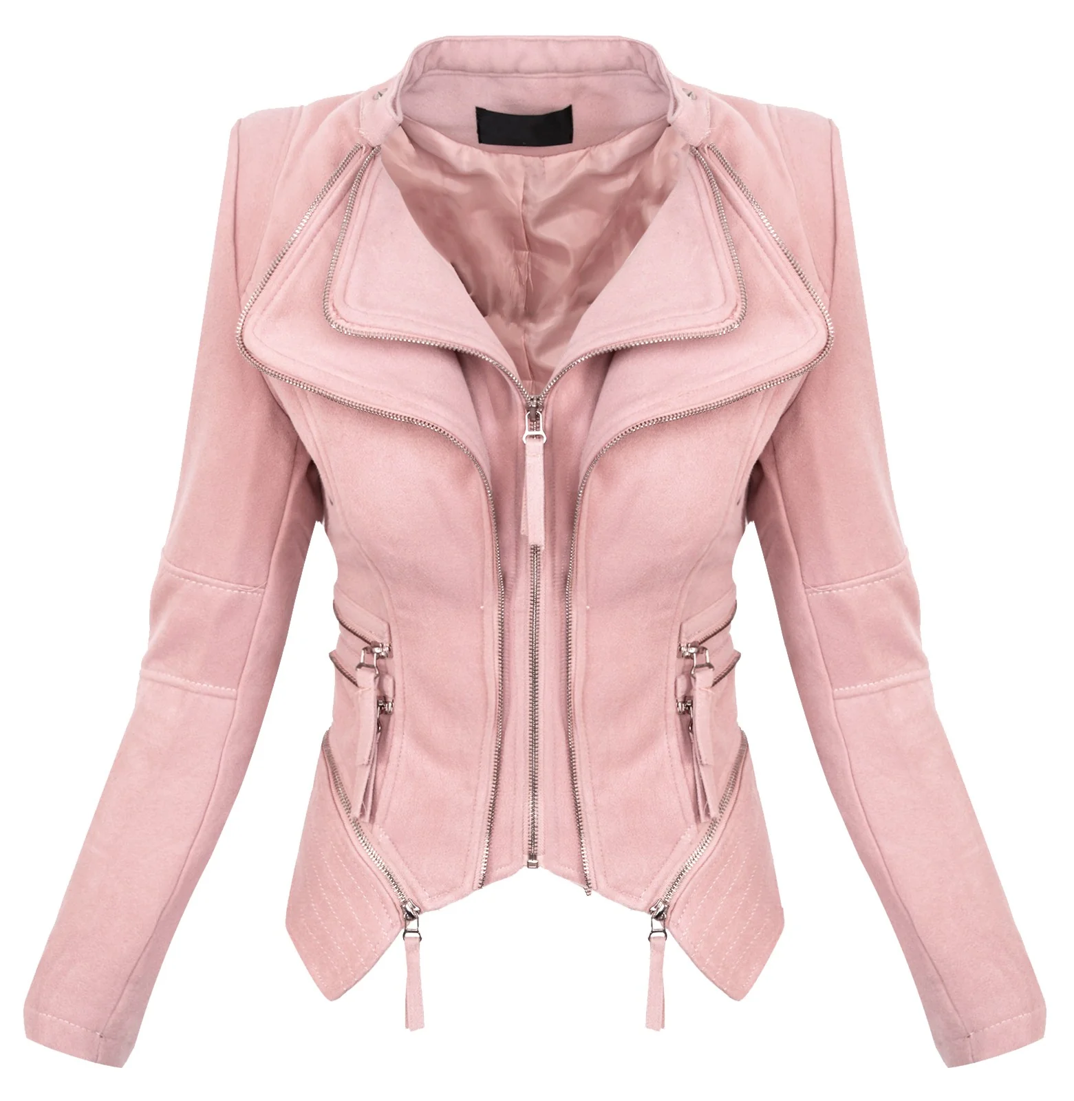 Damen Übergangsjacke mit Wasserfallkragen D-370 - Image 5