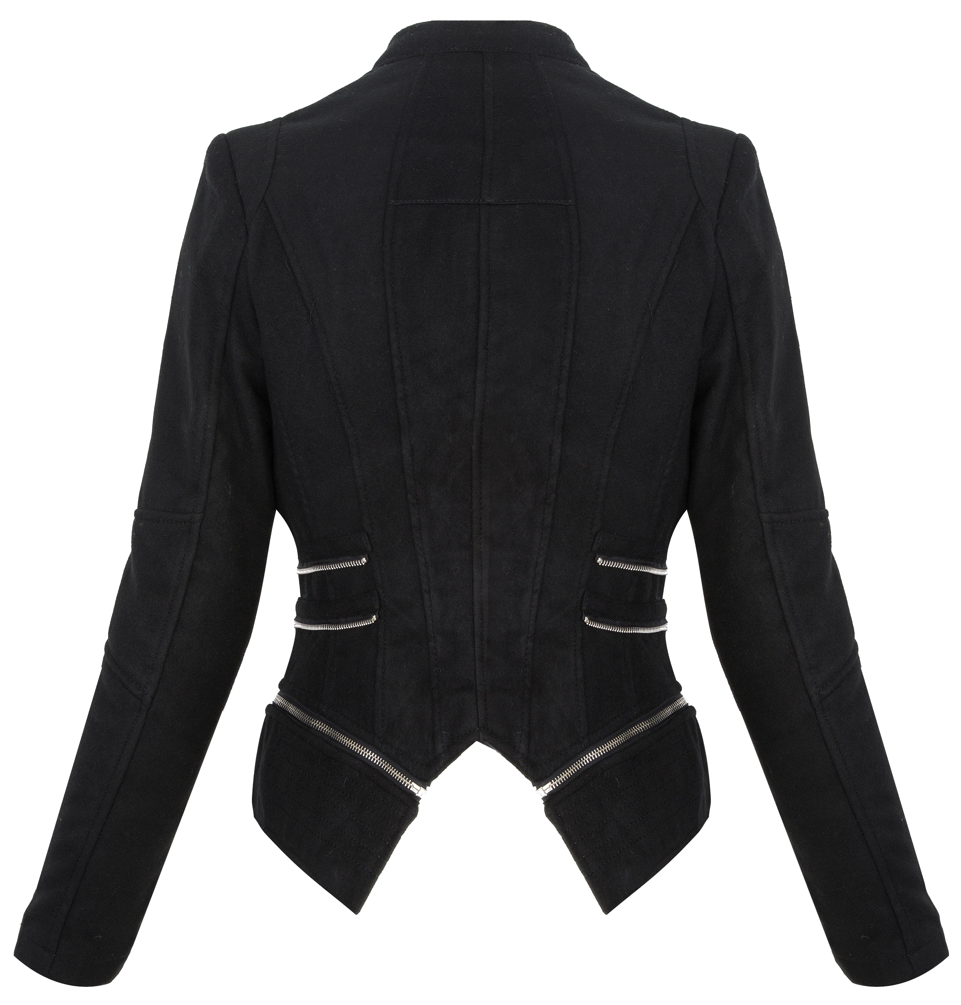 Damen Übergangsjacke mit Wasserfallkragen D-370 - Image 8