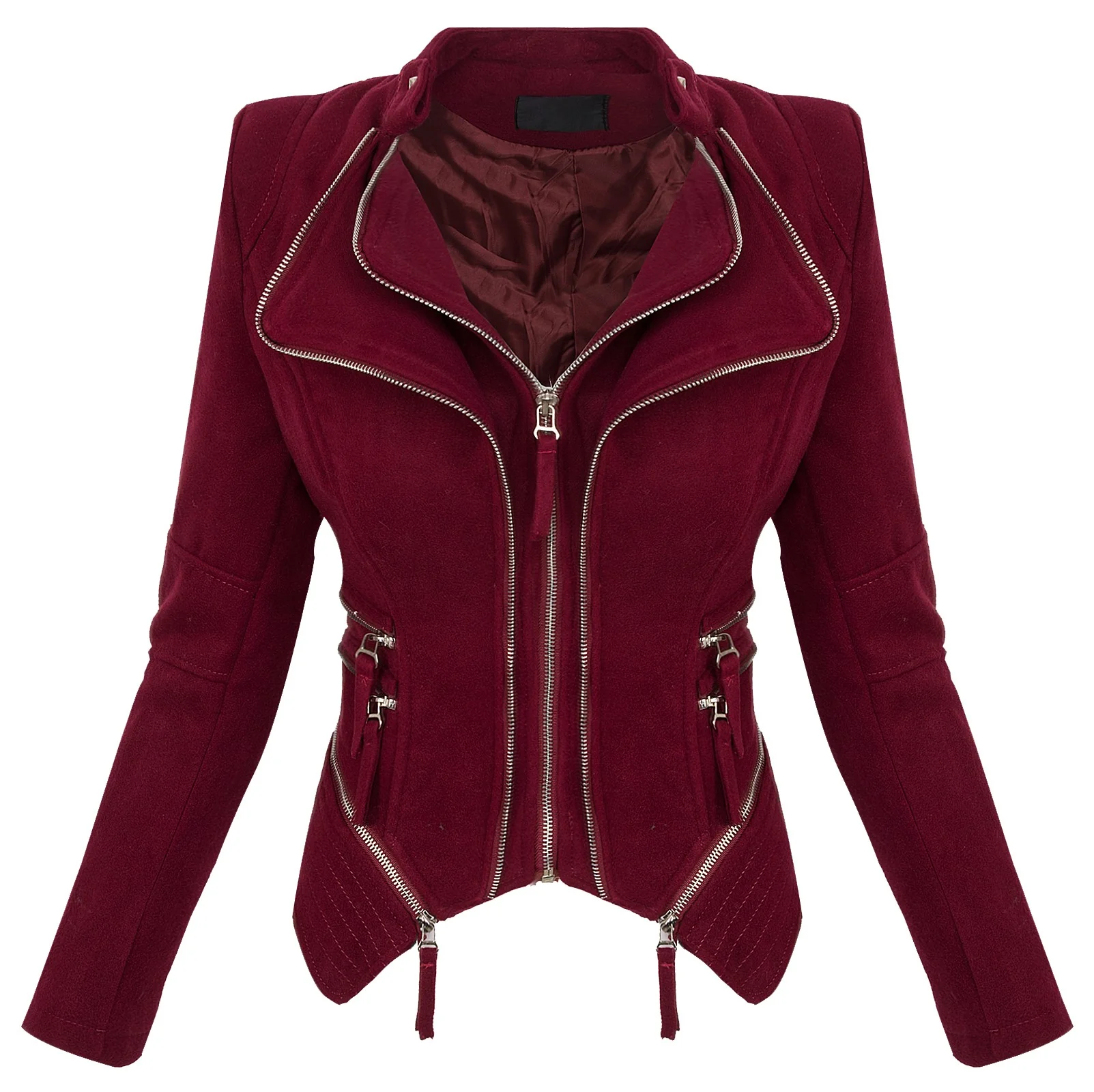 Damen Übergangsjacke mit Wasserfallkragen D-370 - Image 9