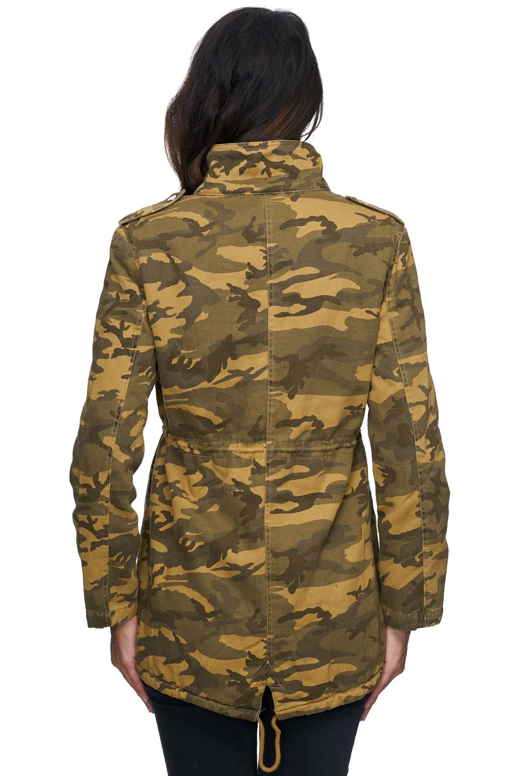 Damen Winter Jacke camouflage mit Teddyfell-Futter D-243 - Image 4