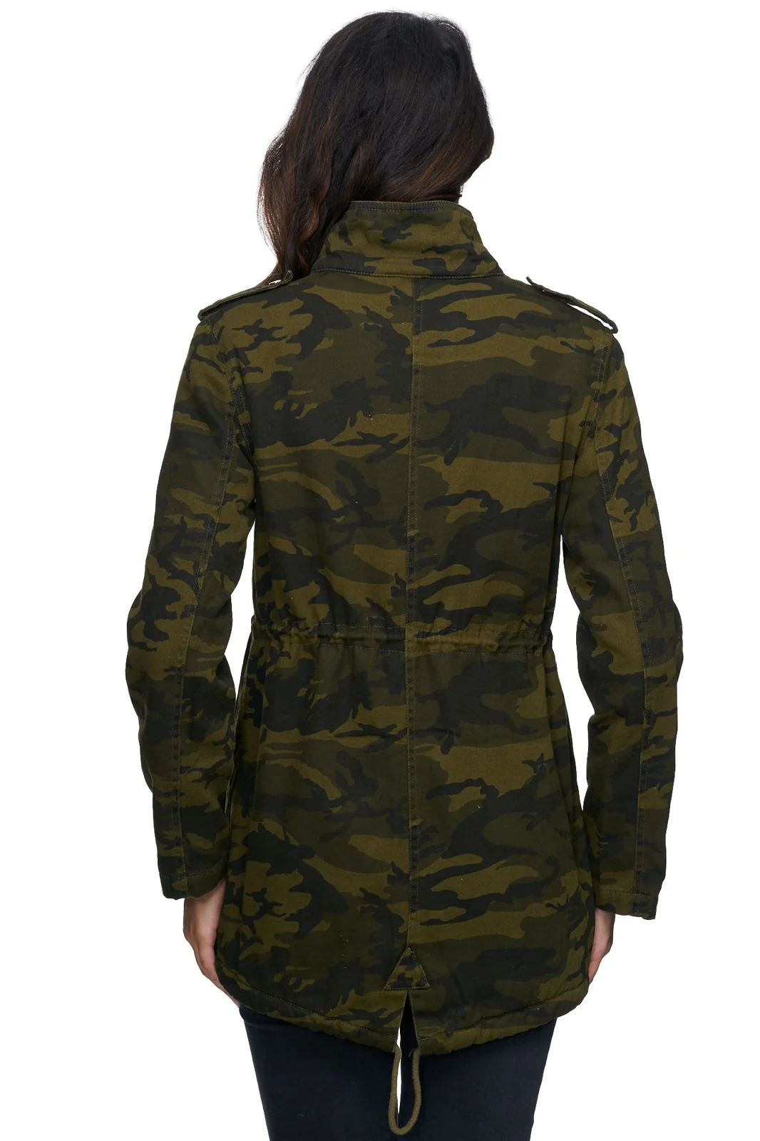 Damen Winter Jacke camouflage mit Teddyfell-Futter D-243 - Image 9